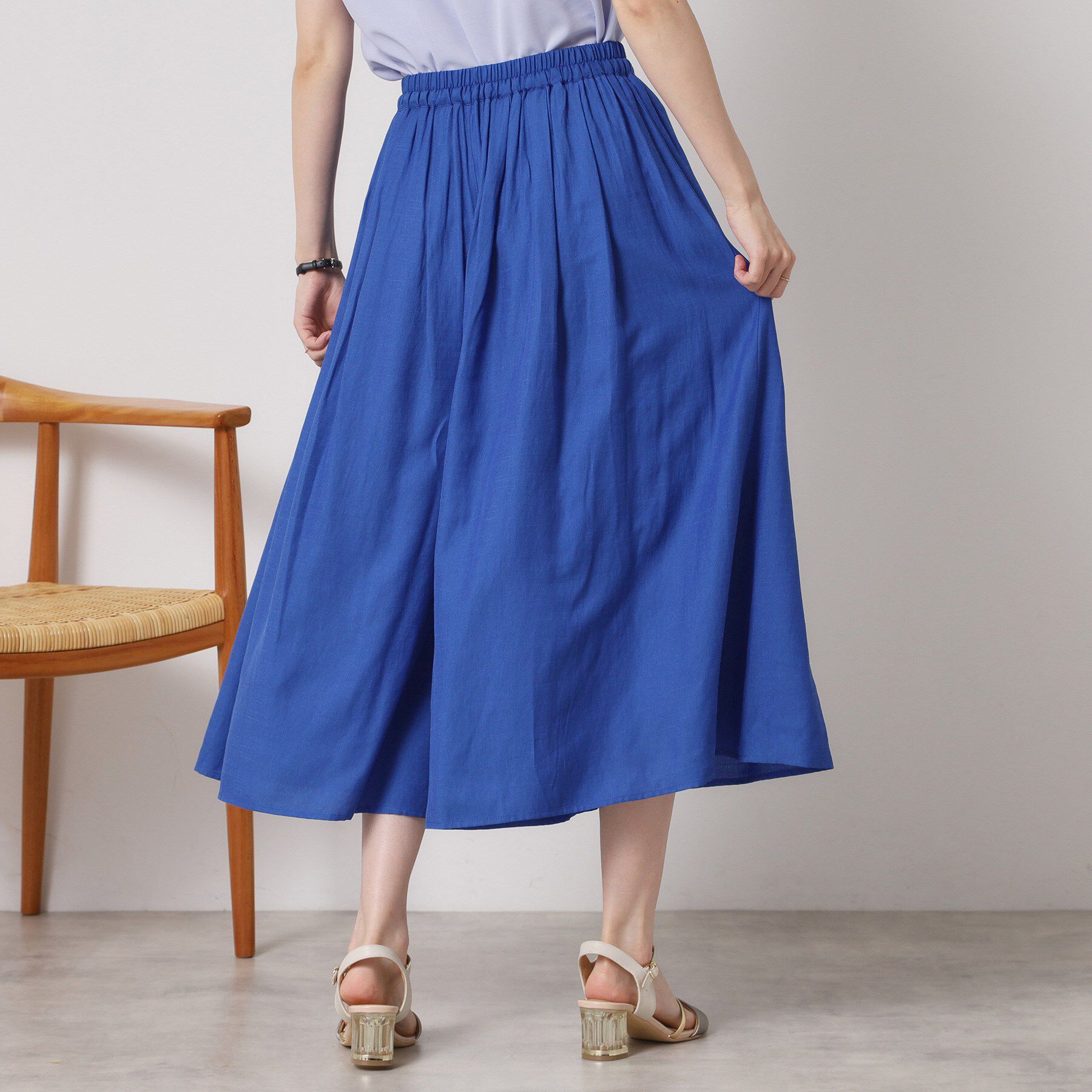 ITS&rsquo;DEMO「【さらりタッチ／ウエストゴム／手洗い可】強撚スラブスカーチョ」|その他|