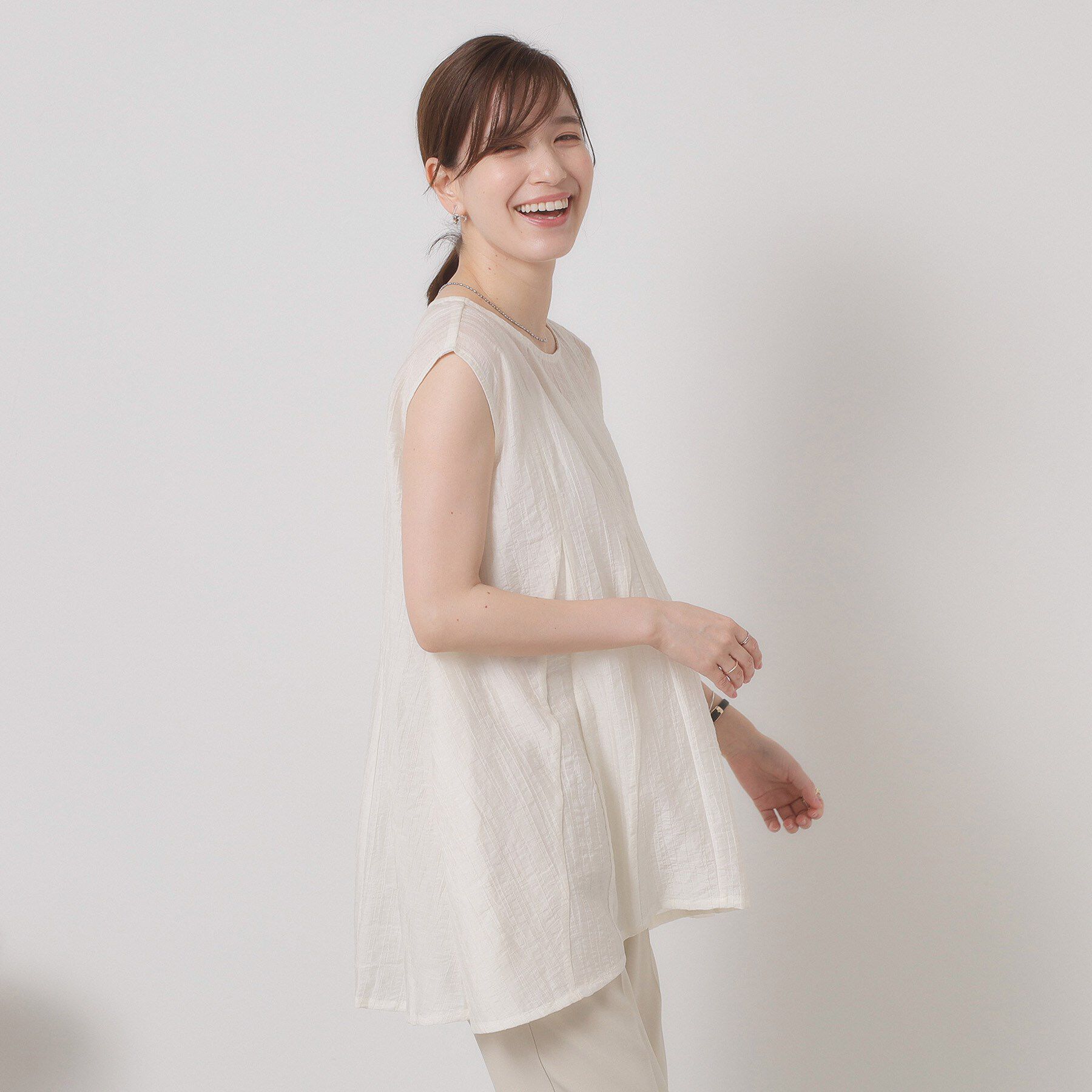 ITS&rsquo;DEMO「【手洗い可】シアーストライプブラウス」|シャツ・ブラウス|