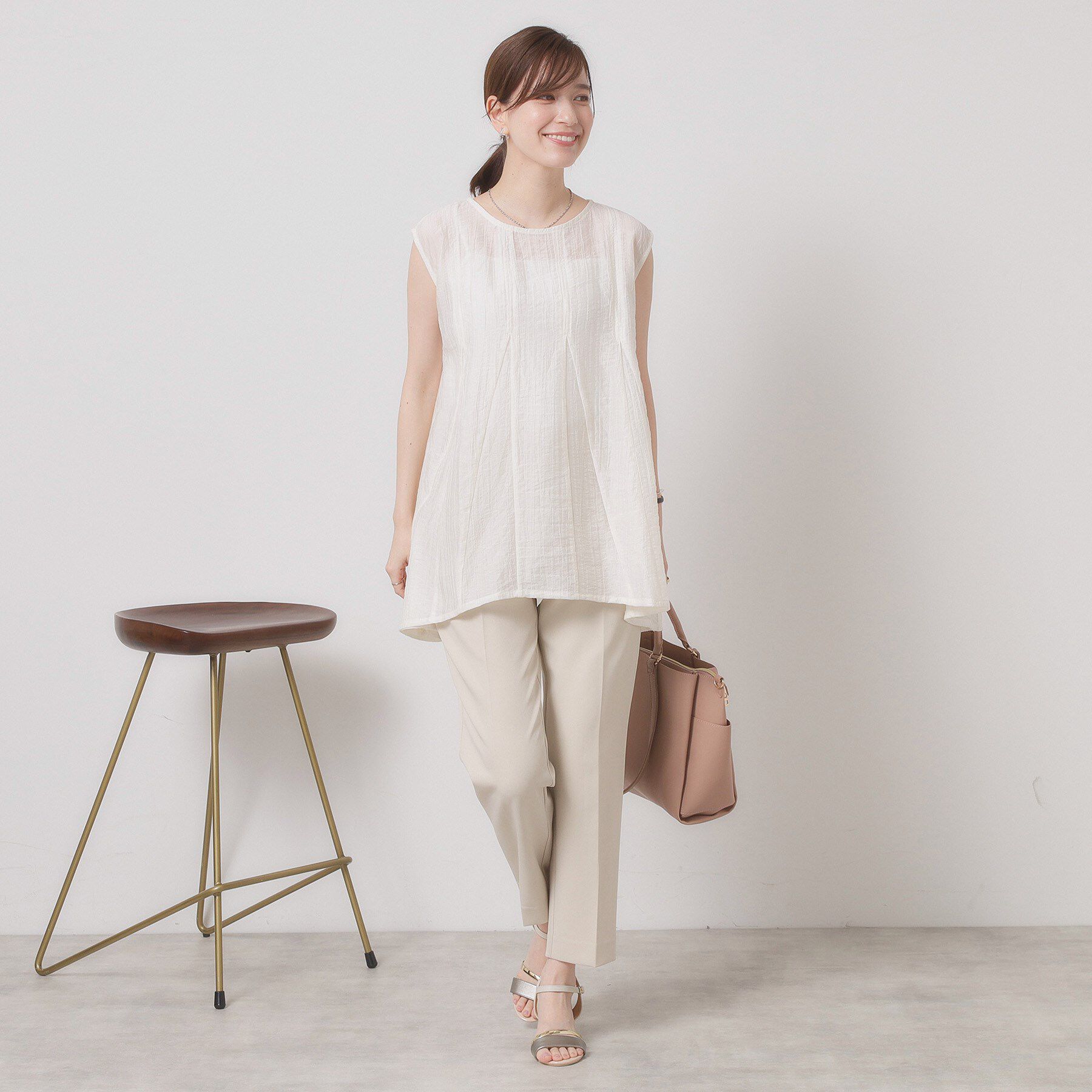 ITS&rsquo;DEMO「【手洗い可】シアーストライプブラウス」|シャツ・ブラウス|