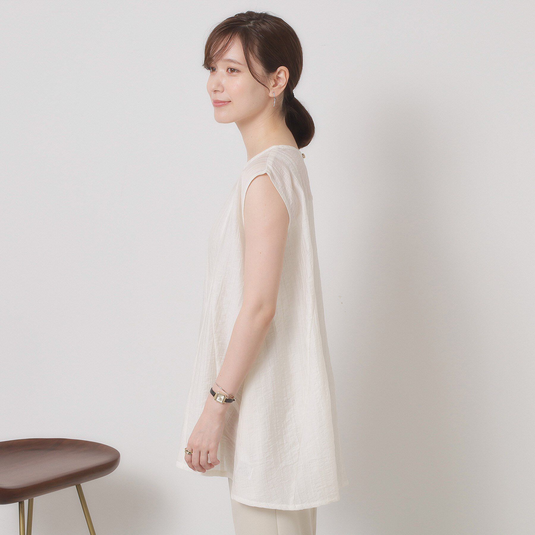 ITS&rsquo;DEMO「【手洗い可】シアーストライプブラウス」|シャツ・ブラウス|