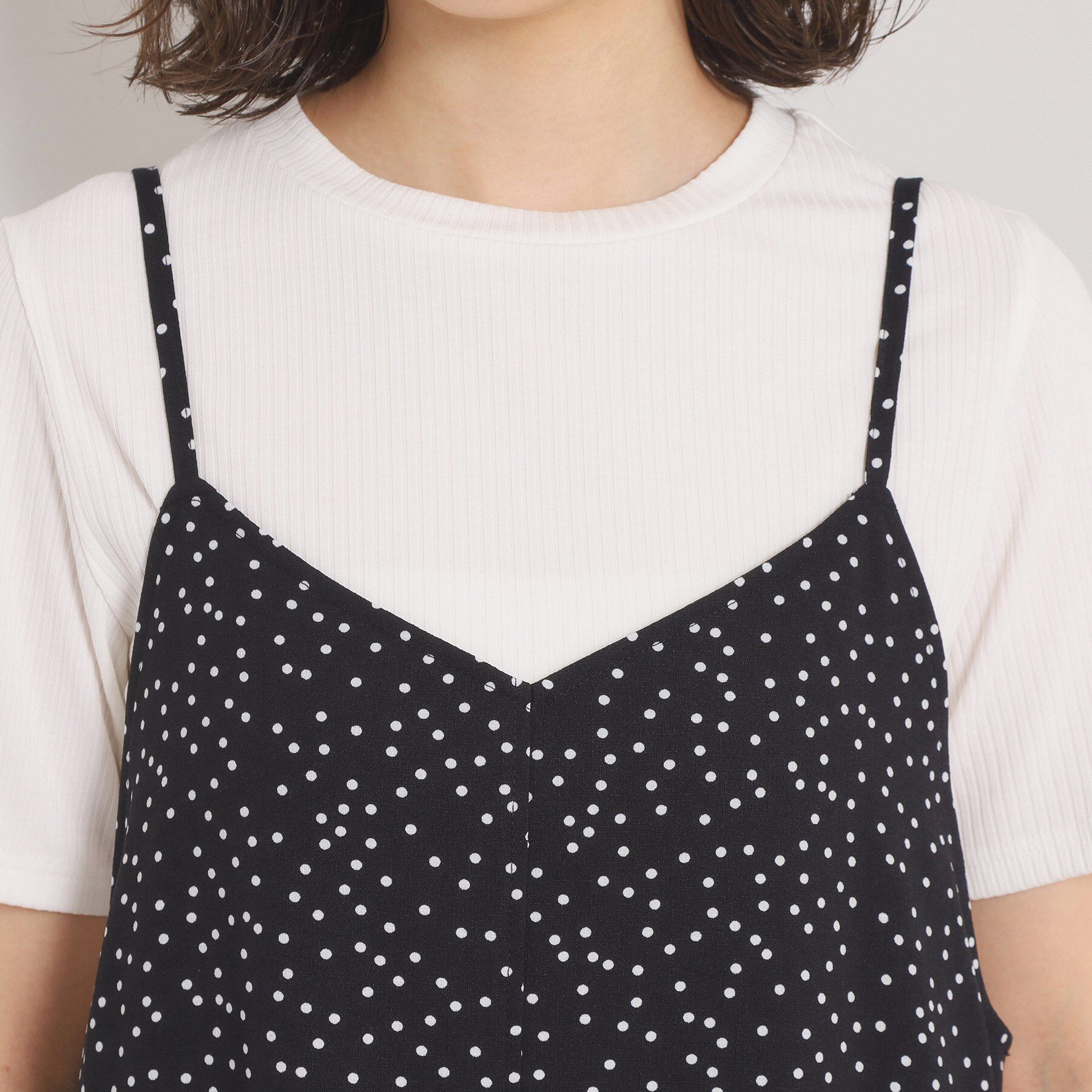 ITS&rsquo;DEMO「【UVカット／速乾／冷感／洗濯機OK／洗濯後しわになりにくい】麻調ストレッチキャミワンピ＜ラク服シリ」|ワンピース|