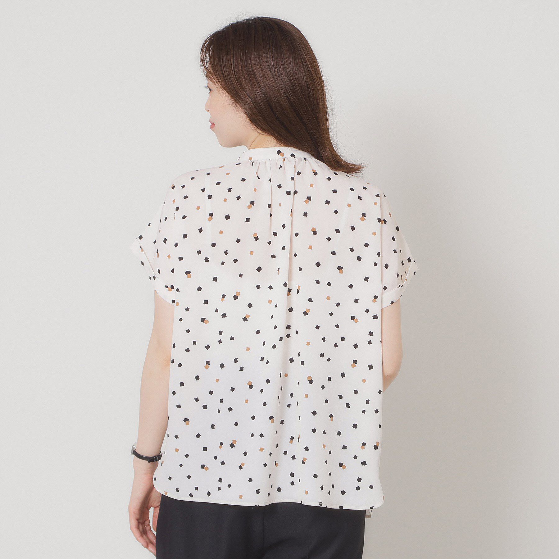 ITS&rsquo;DEMO「【手洗い可】キカドットブラウス」|シャツ・ブラウス|