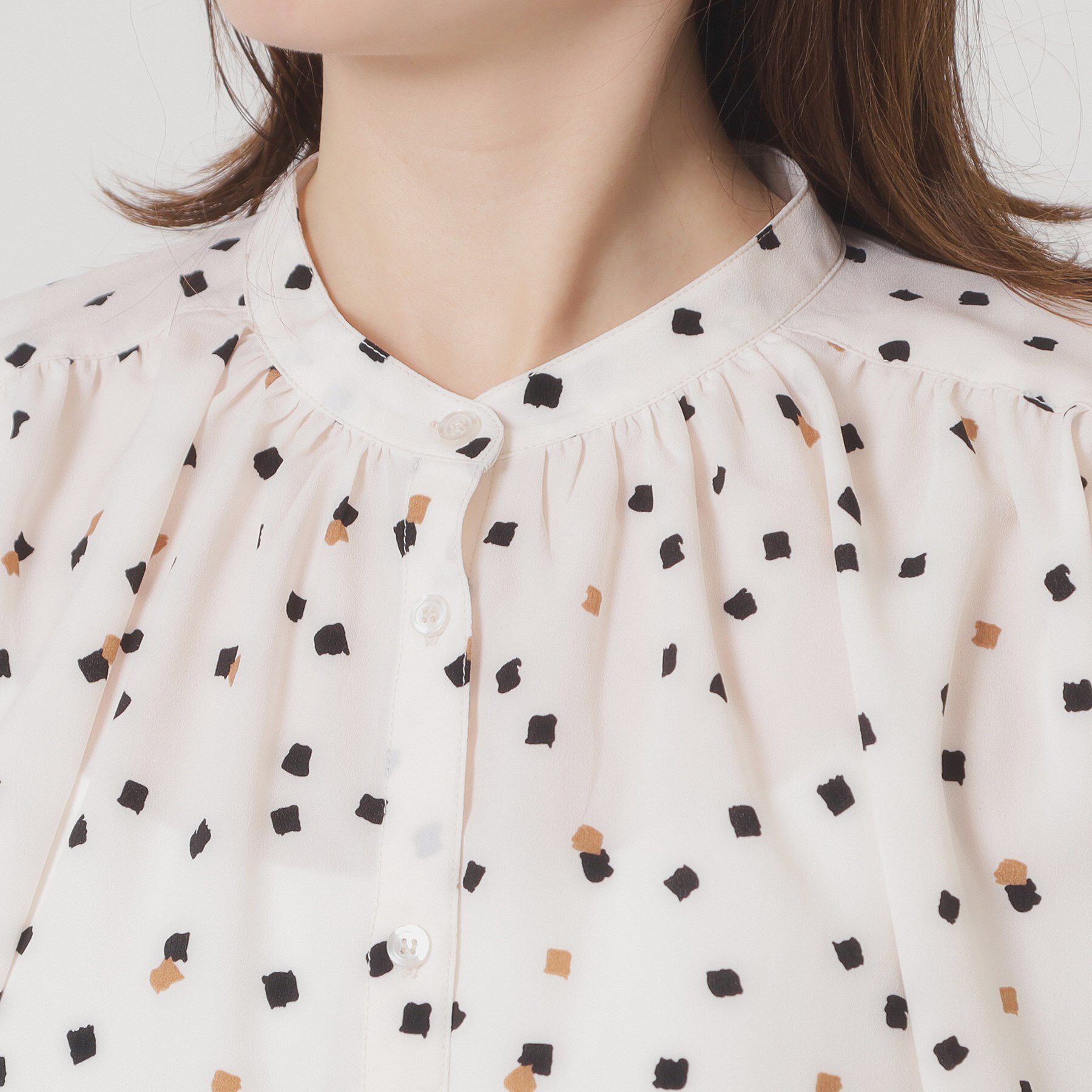 ITS&rsquo;DEMO「【手洗い可】キカドットブラウス」|シャツ・ブラウス|