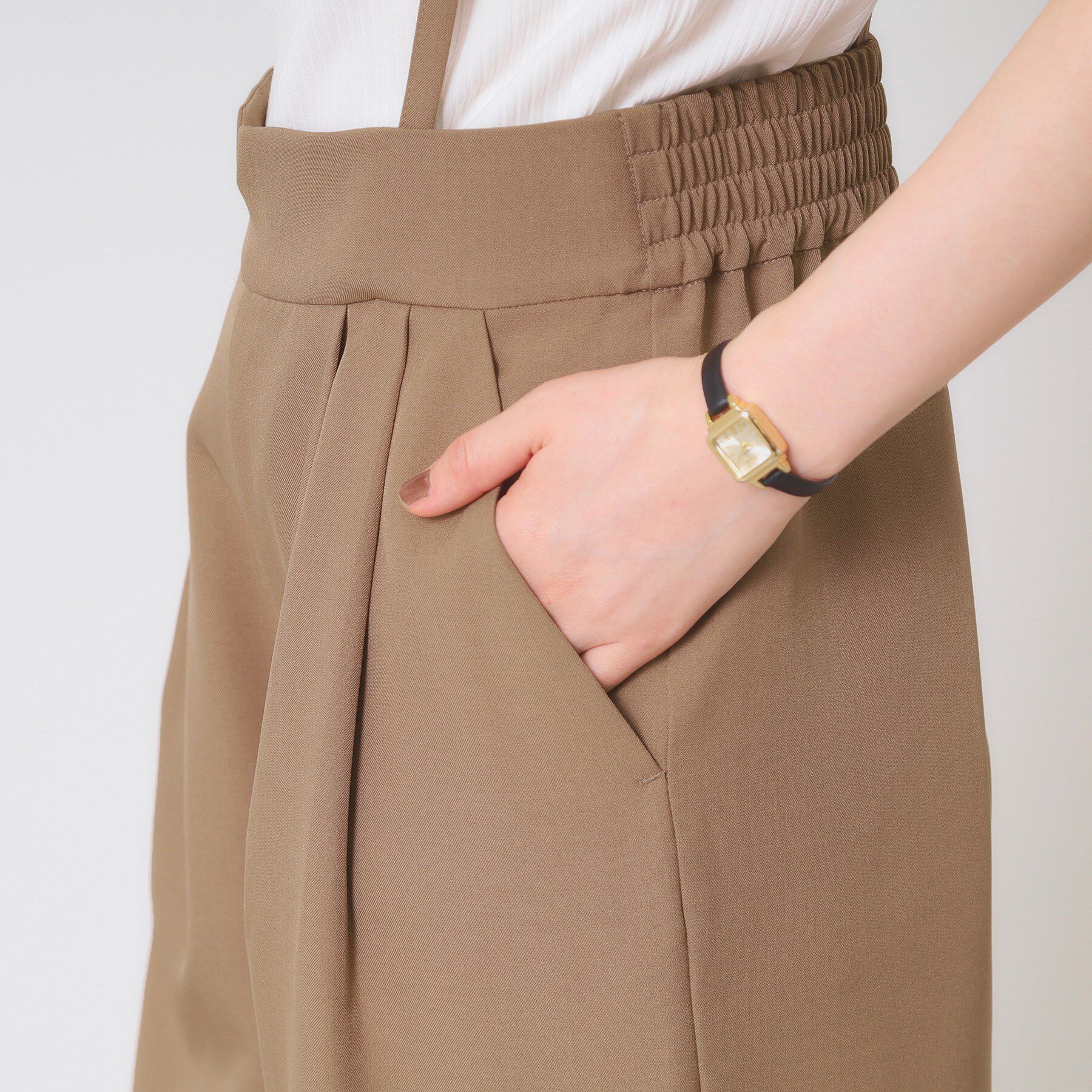 ITS&rsquo;DEMO「【手洗い可／セットアップ可】サス付きワイドパンツ」|その他|