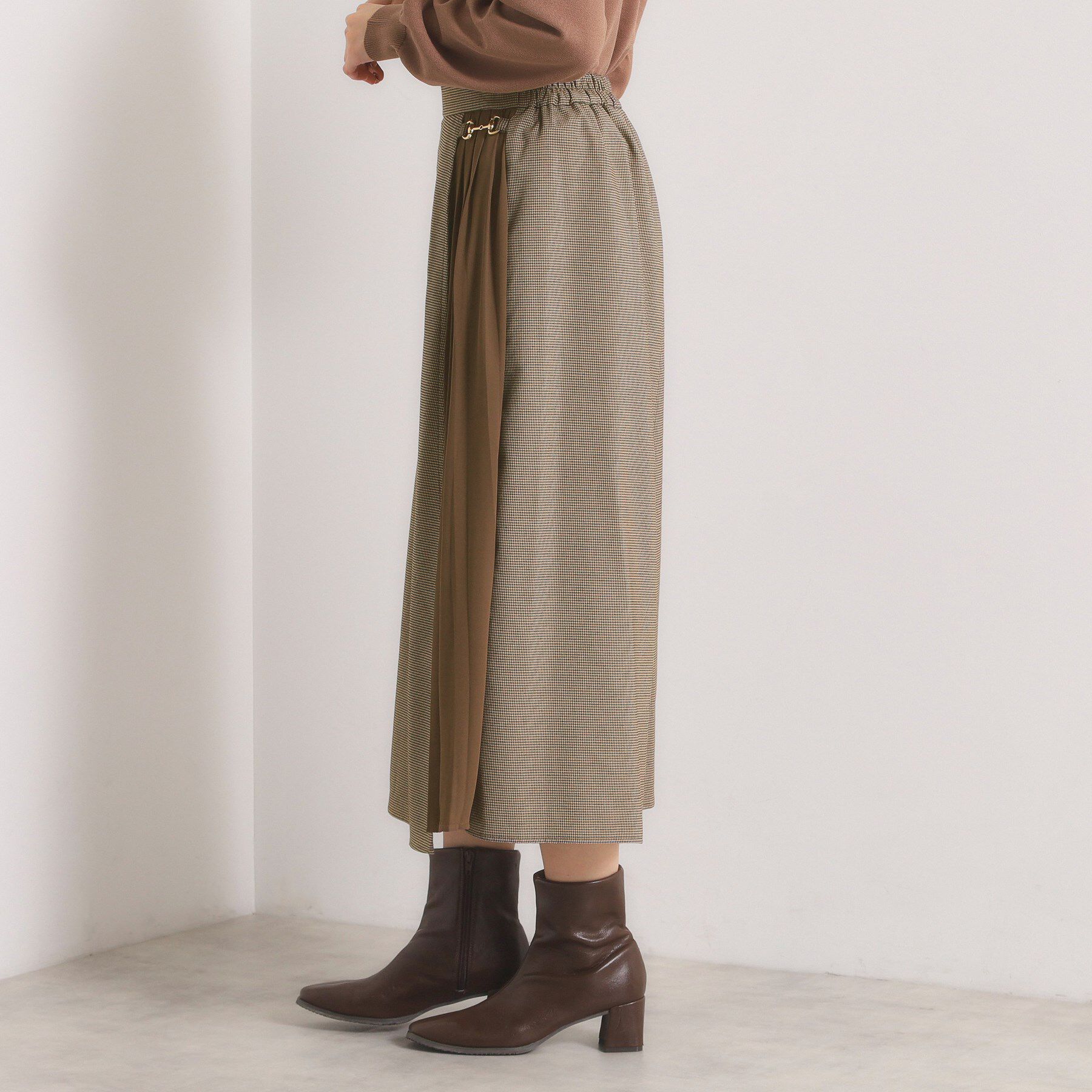 ITS&rsquo;DEMO「【手洗い可】チェック切替ガウチョパンツ」|その他|