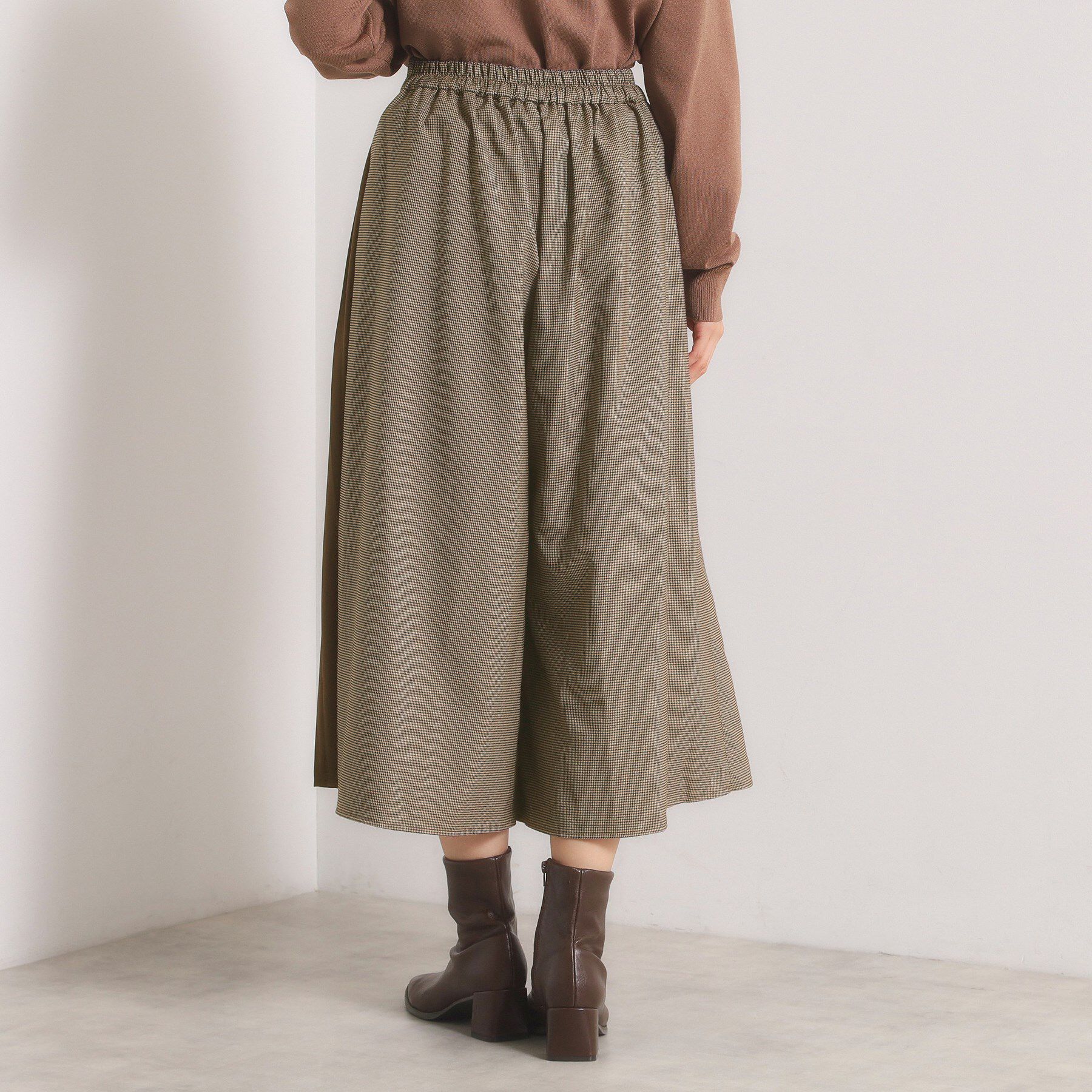 ITS&rsquo;DEMO「【手洗い可】チェック切替ガウチョパンツ」|その他|