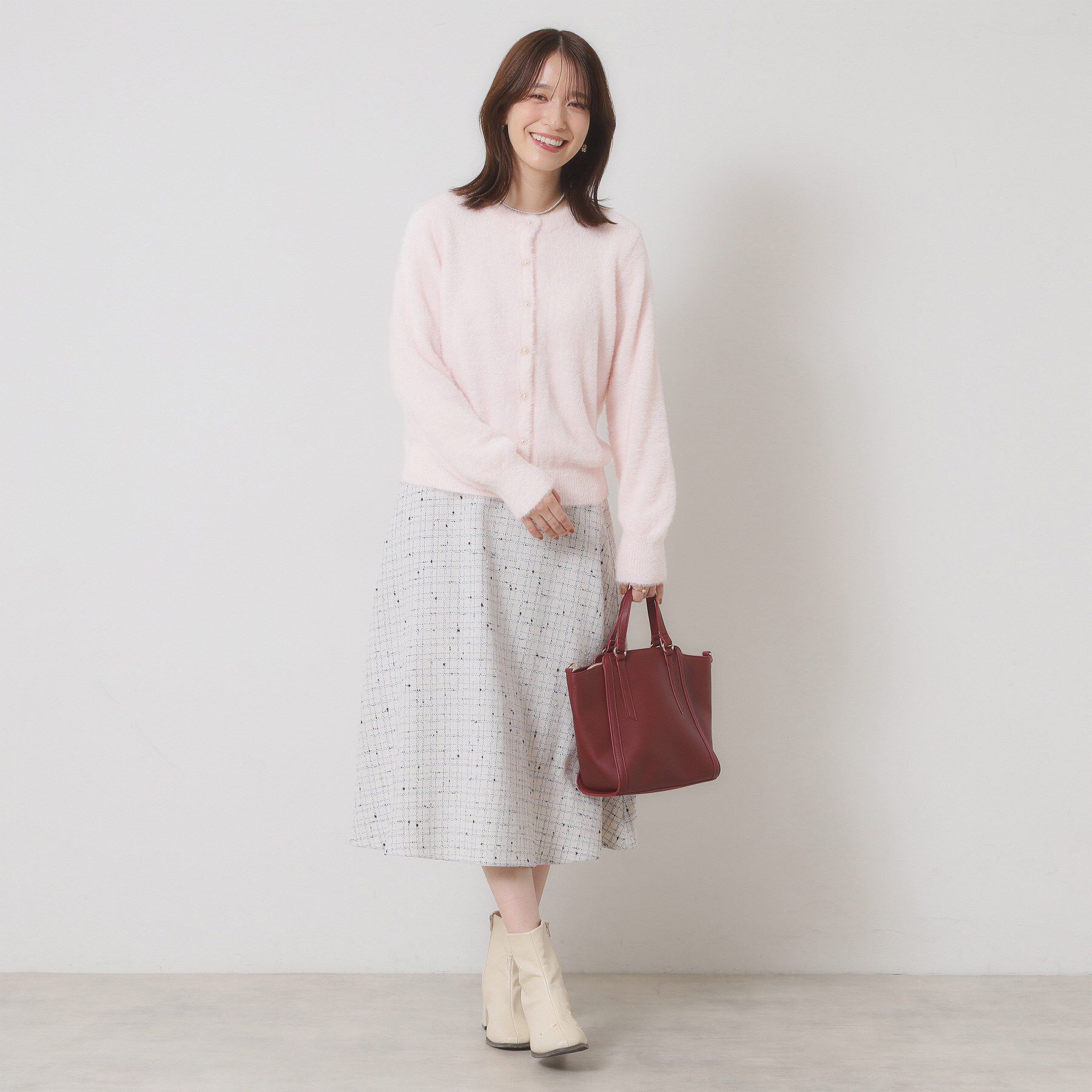 ITS&rsquo;DEMO「【手洗い可】フェザーヤーンクルーカーディガン」|カーディガン|