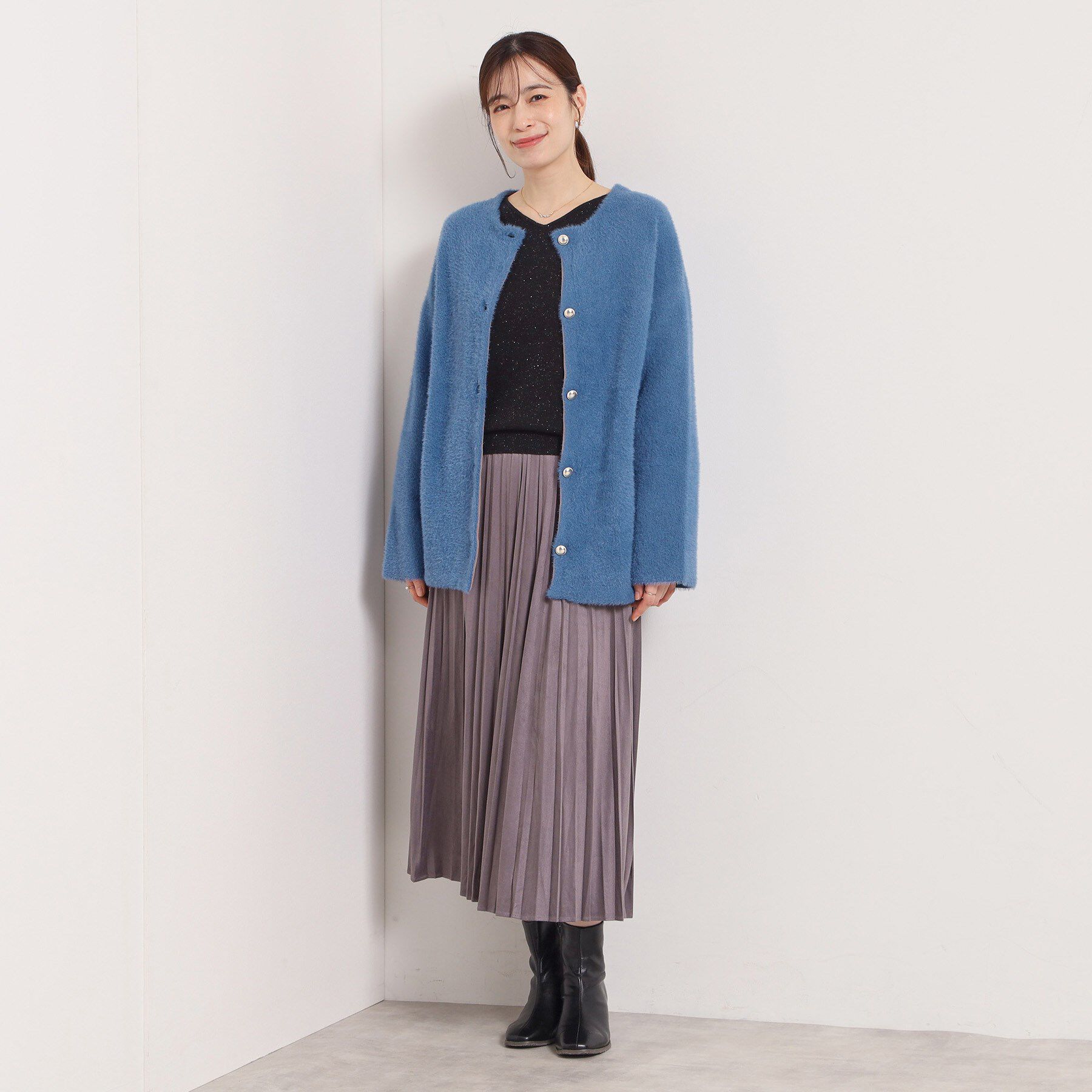 ITS&rsquo;DEMO「【手洗い可】フェザーWフェイスコーディガン」|カーディガン|