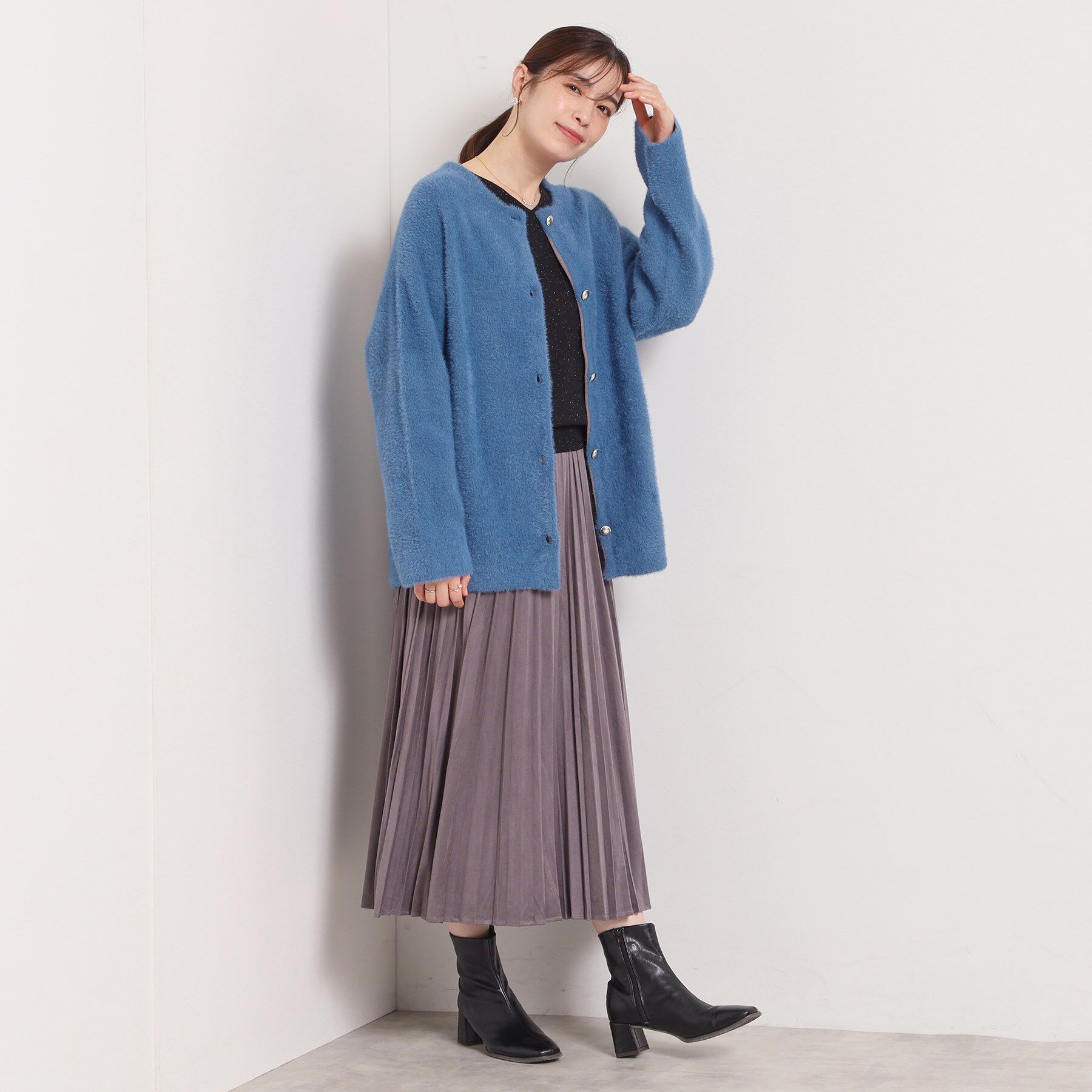 ITS&rsquo;DEMO「【手洗い可】フェザーWフェイスコーディガン」|カーディガン|