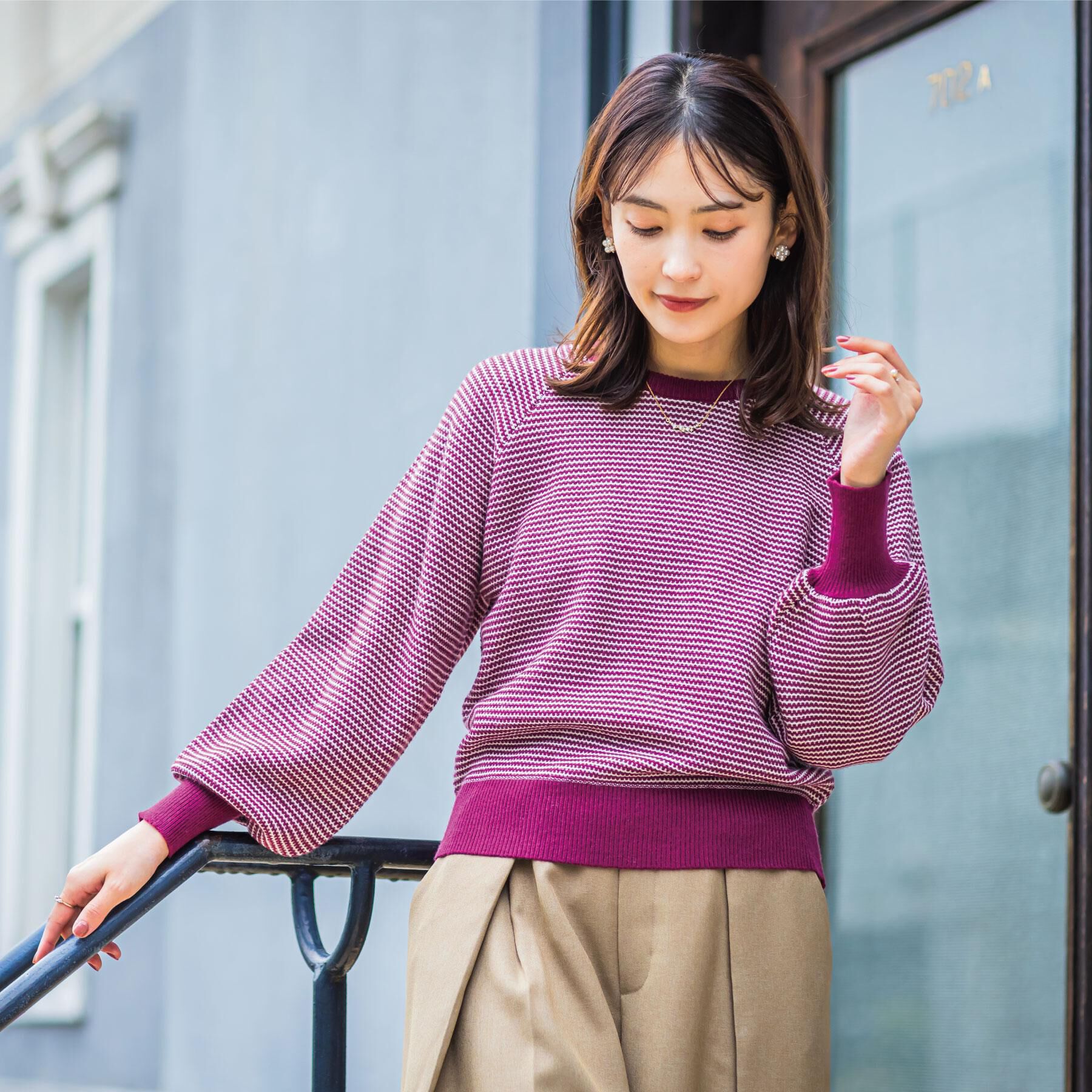 ITS&rsquo;DEMO「【手洗い可】柄編みニット」|ニット・セーター|