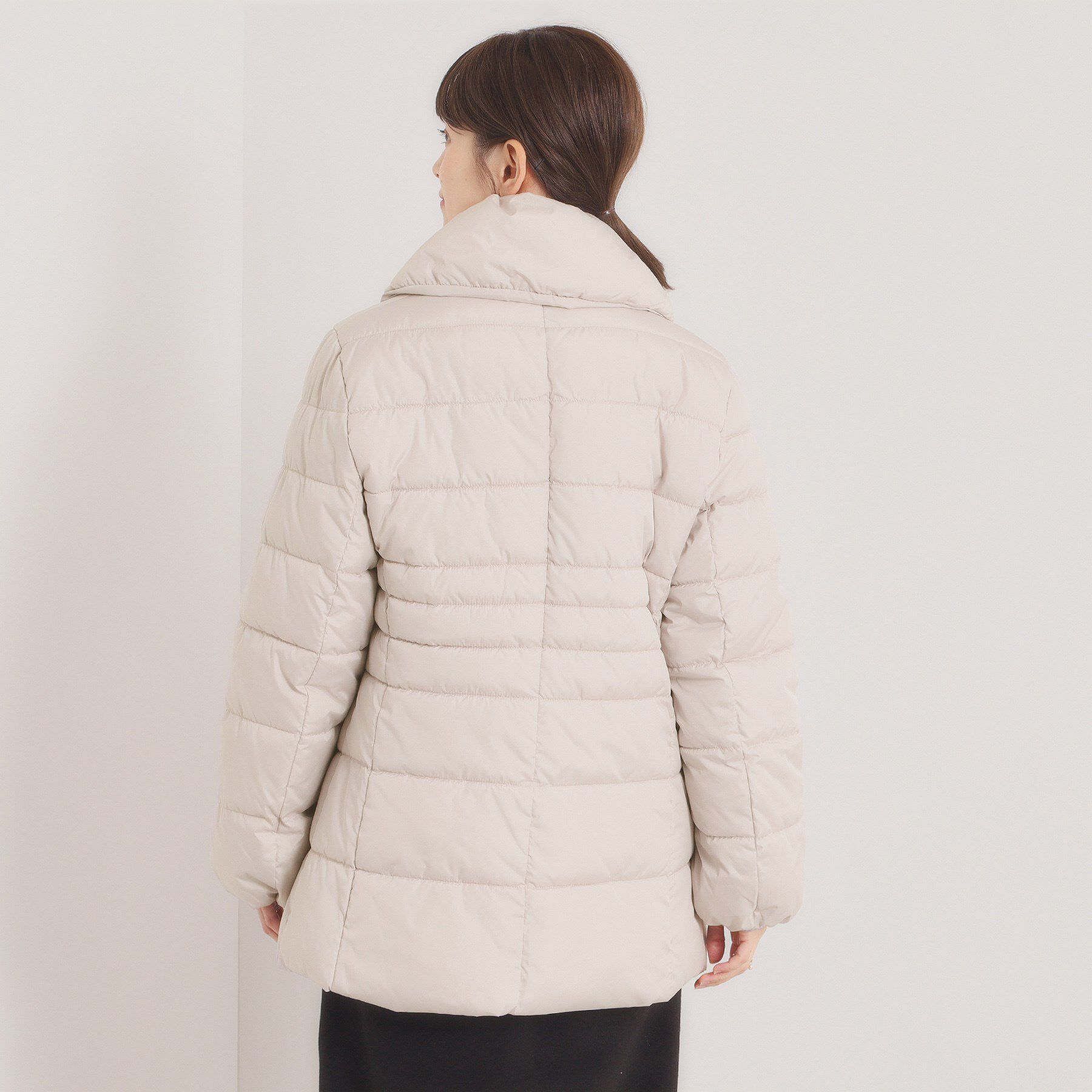 ITS&rsquo;DEMO「【撥水加工】ショールカラー中綿ミディ丈コート」|ダウン|