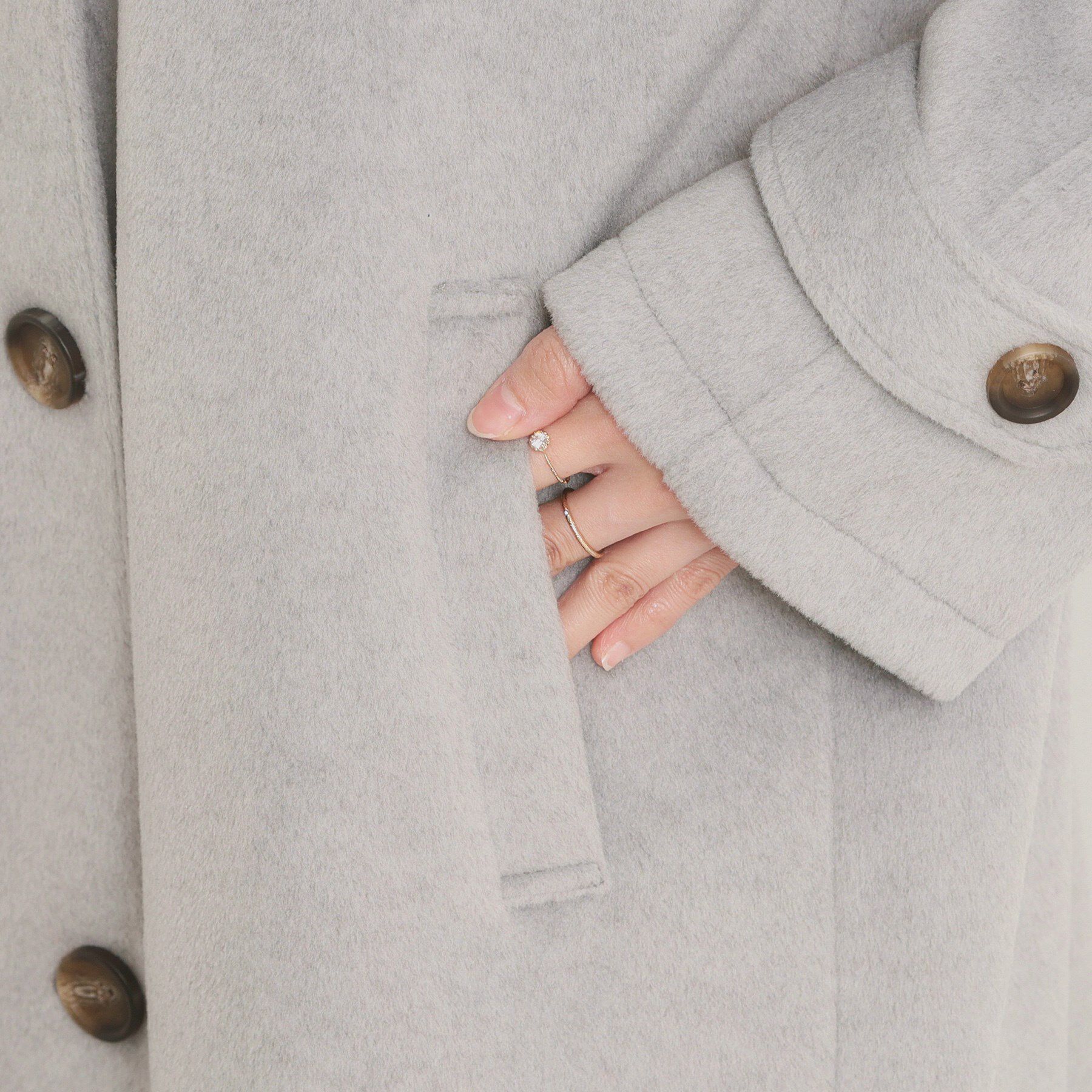 ITS&rsquo;DEMO「モッサ風ロングコート」|ステンカラーコート|