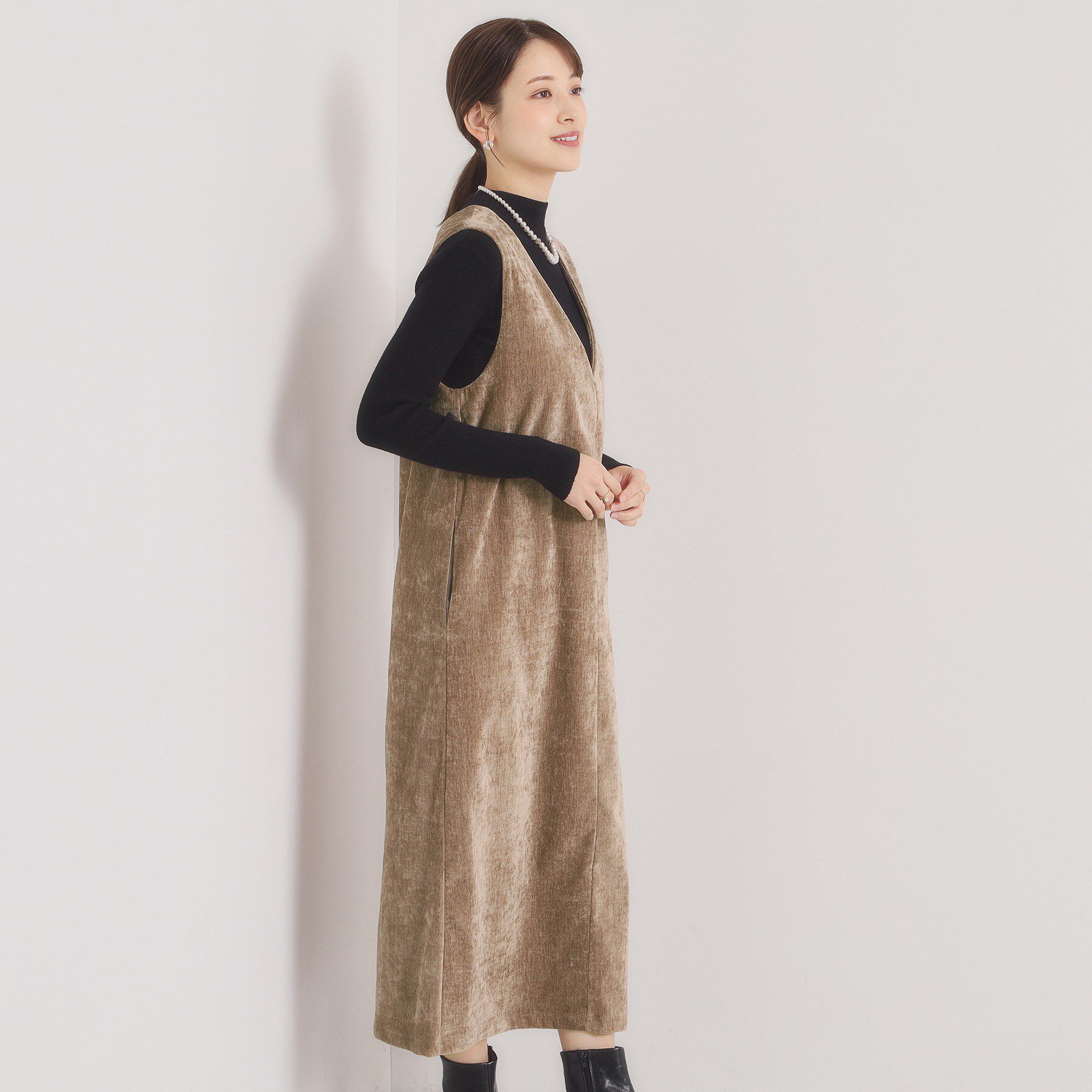 ITS&rsquo;DEMO「【手洗い可】ベロアジャンスカ」|ワンピース|