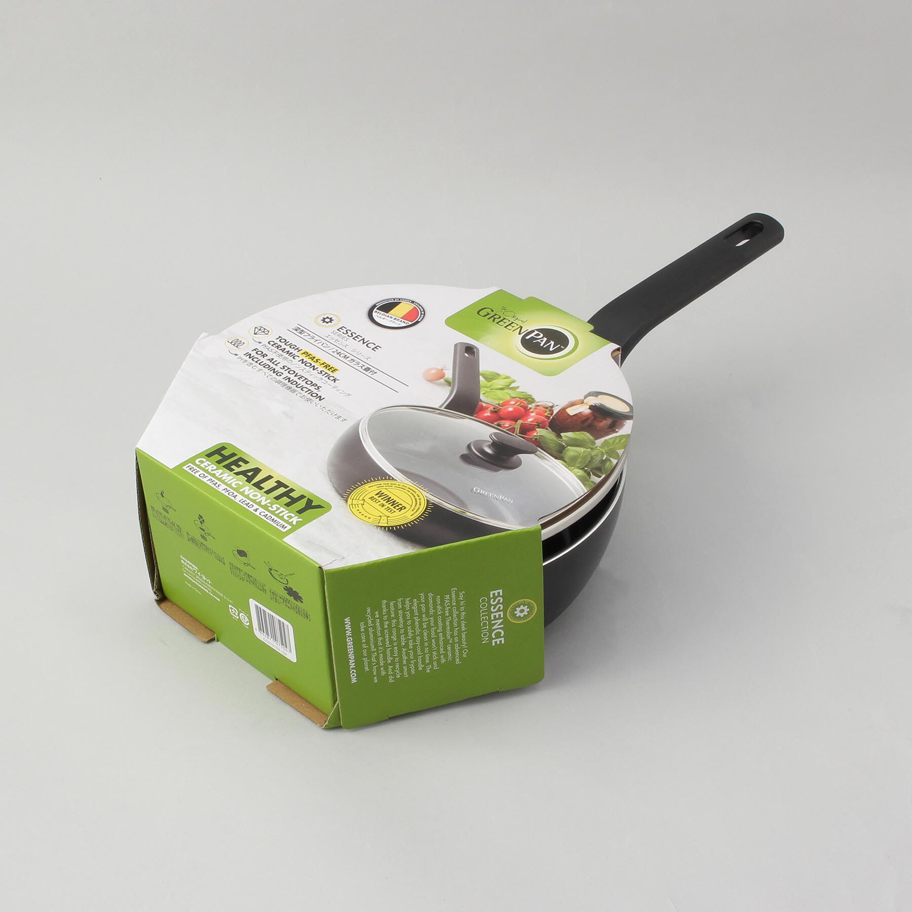 212 KITCHEN STORE「エッセンス フライパン 24cm 深型 ガラス蓋付き  ＜GreenPan  グリーンパン＞」|食器・キッチングッズ|