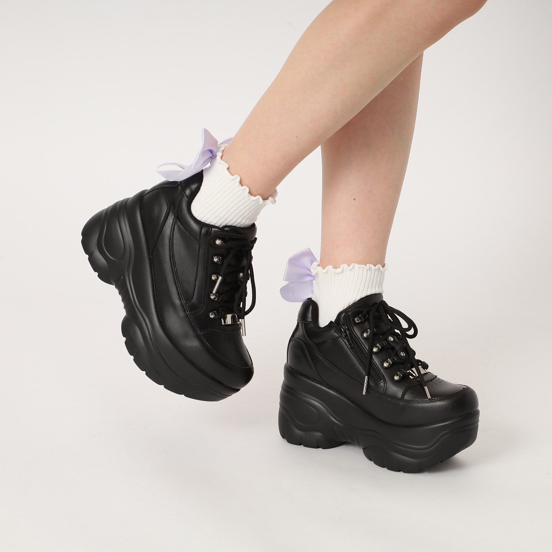 csT&P「＼脱ぎ履きしやすい／ファスナー付厚底スニーカー」|スニーカー|