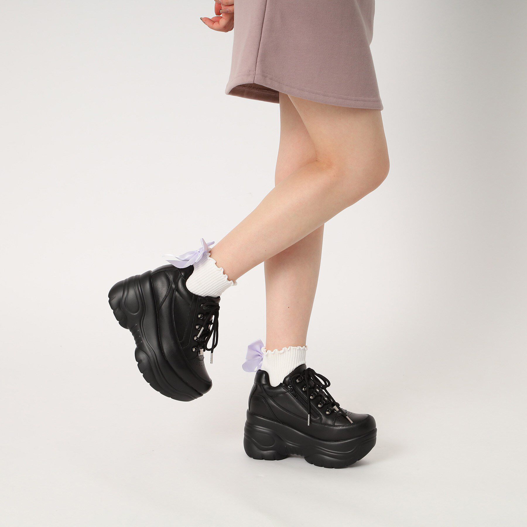 csT&P「＼脱ぎ履きしやすい／ファスナー付厚底スニーカー」|スニーカー|