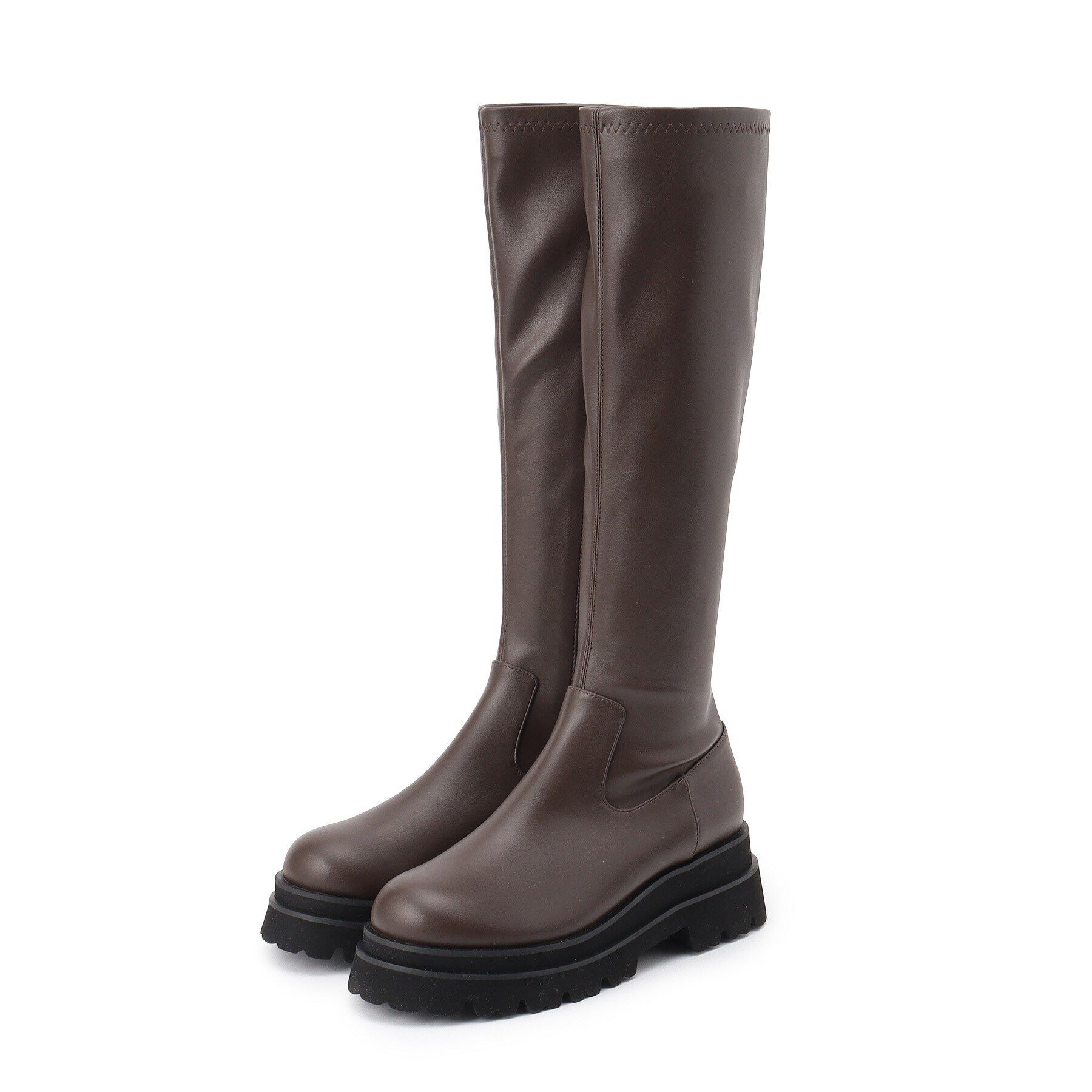 ESPERANZA「晴雨兼用トラックソールロングブーツ」|ショートブーツ|ﾌﾞﾗｳﾝ(042)