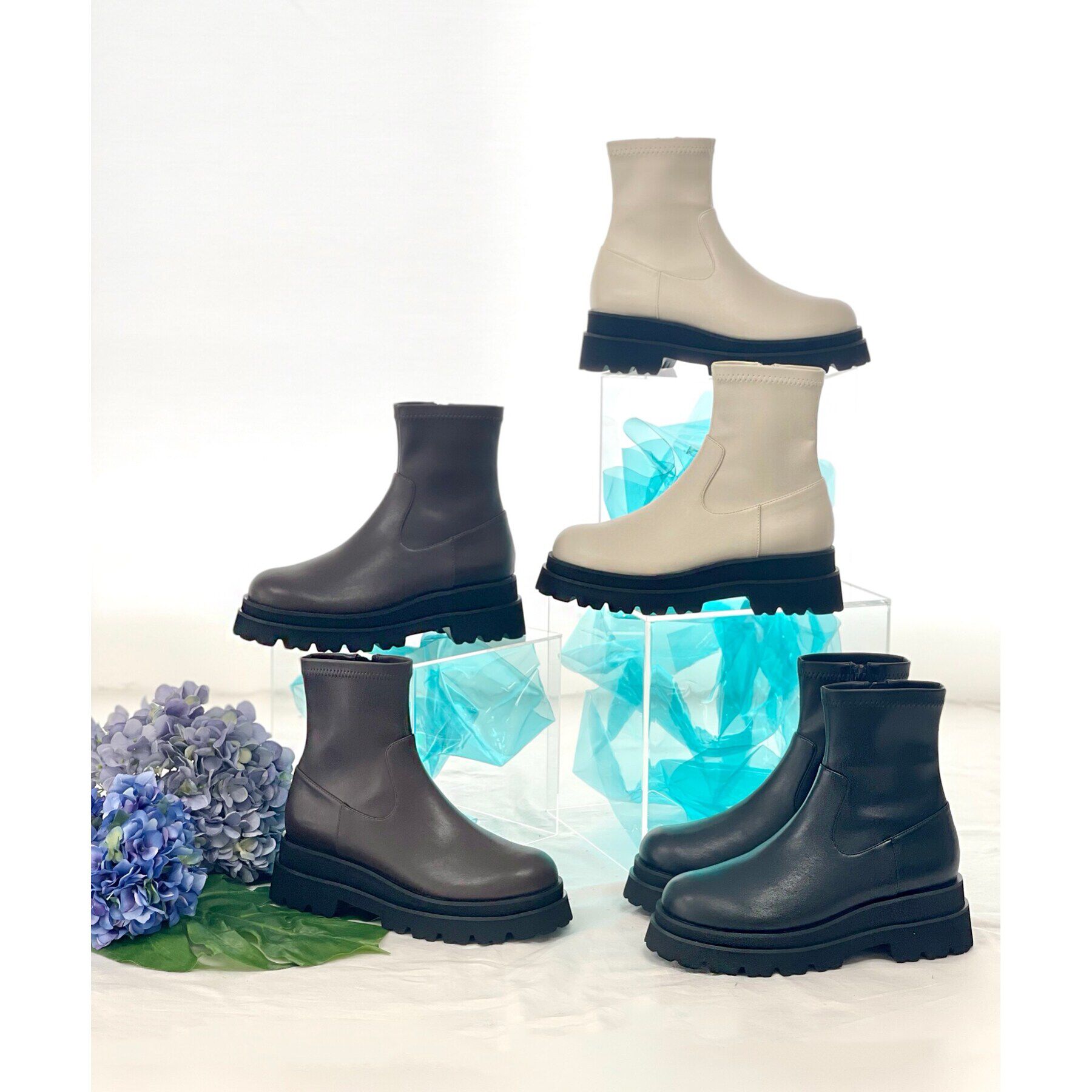 ESPERANZA「晴雨兼用トラックソールショートブーツ」|ショートブーツ|