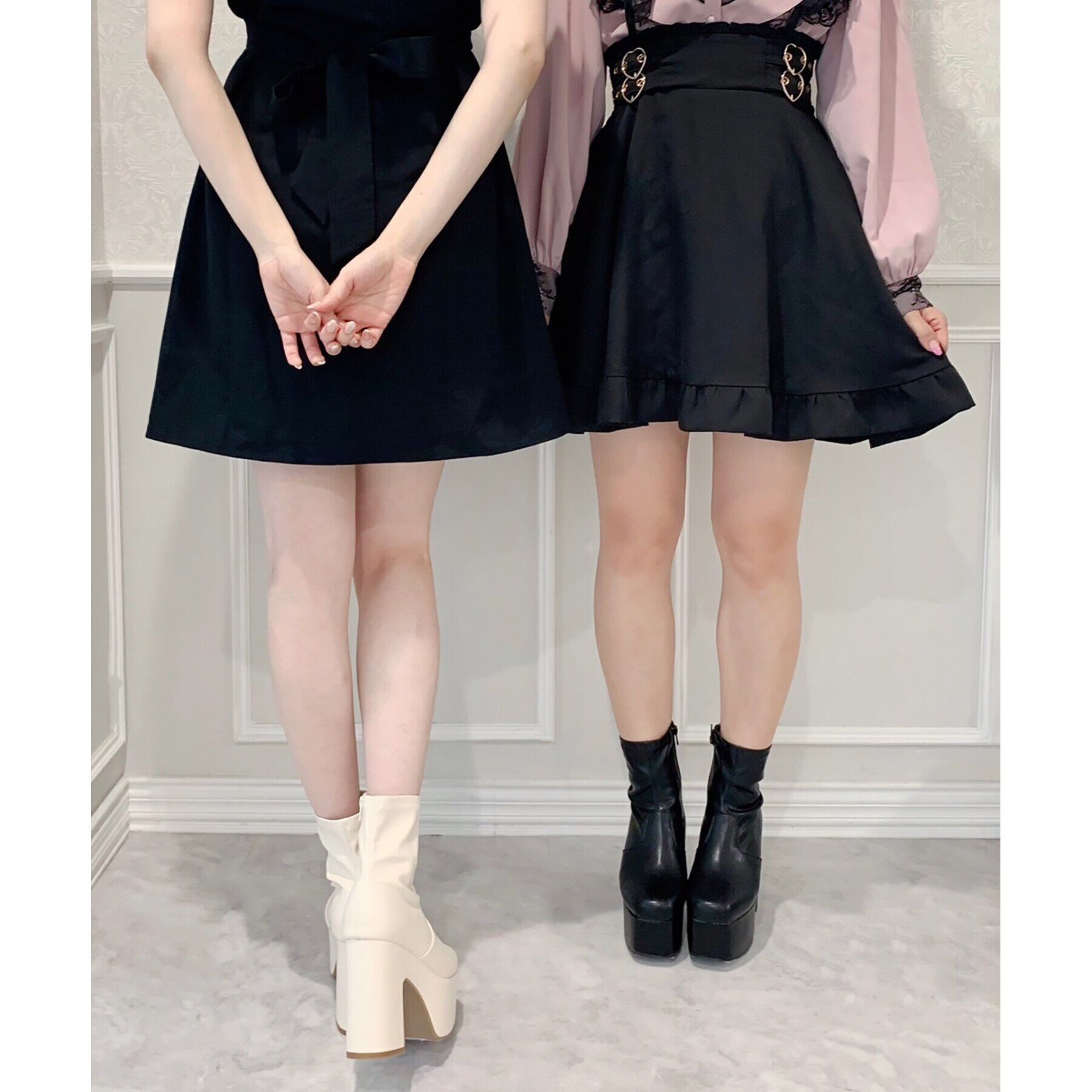 csT&P「スクウェアヒールストレッチブーツ」|ショートブーツ|