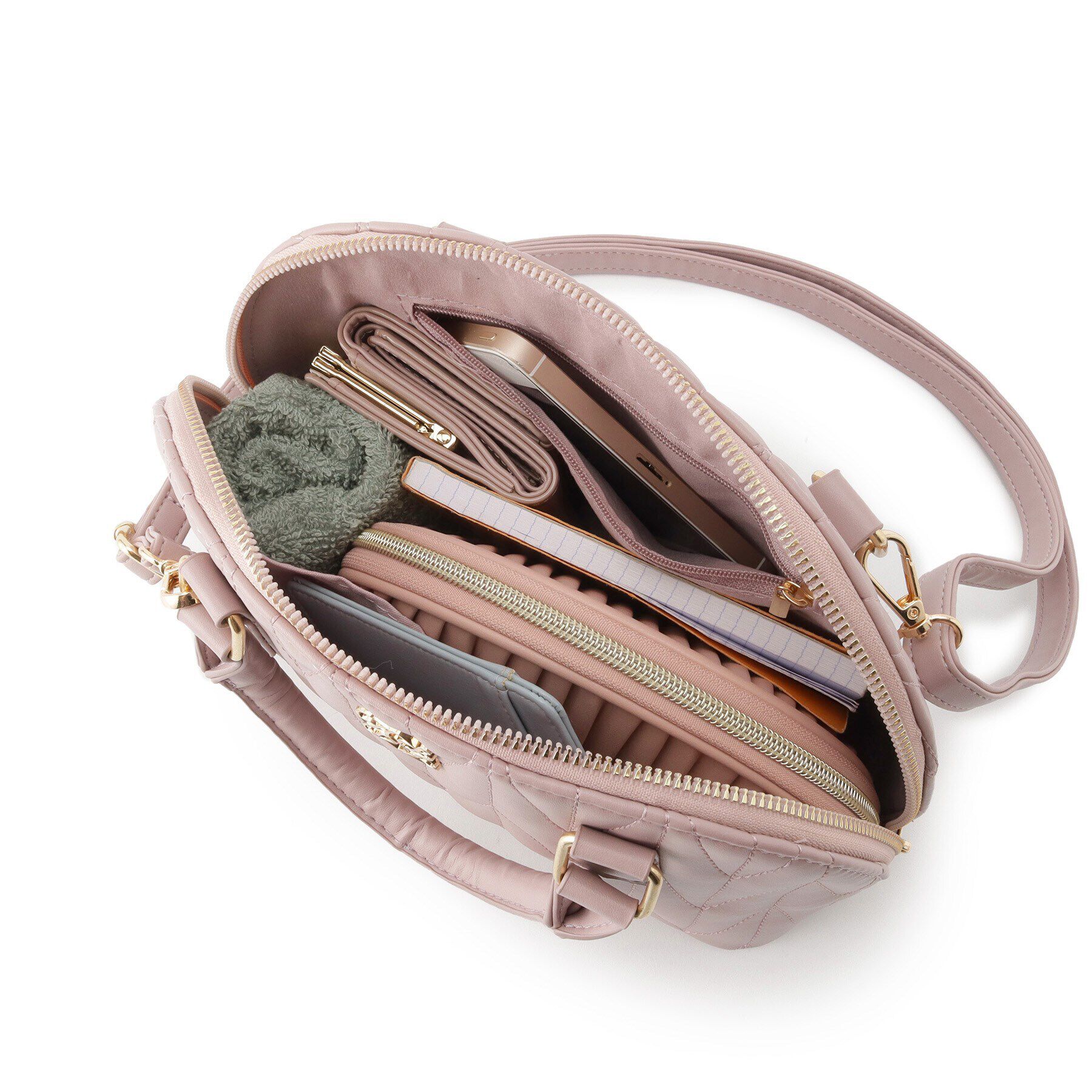 Ober Tashe「キルティング 2WAY ショルダーバッグ ボストン」|ショルダー・メッセンジャー|