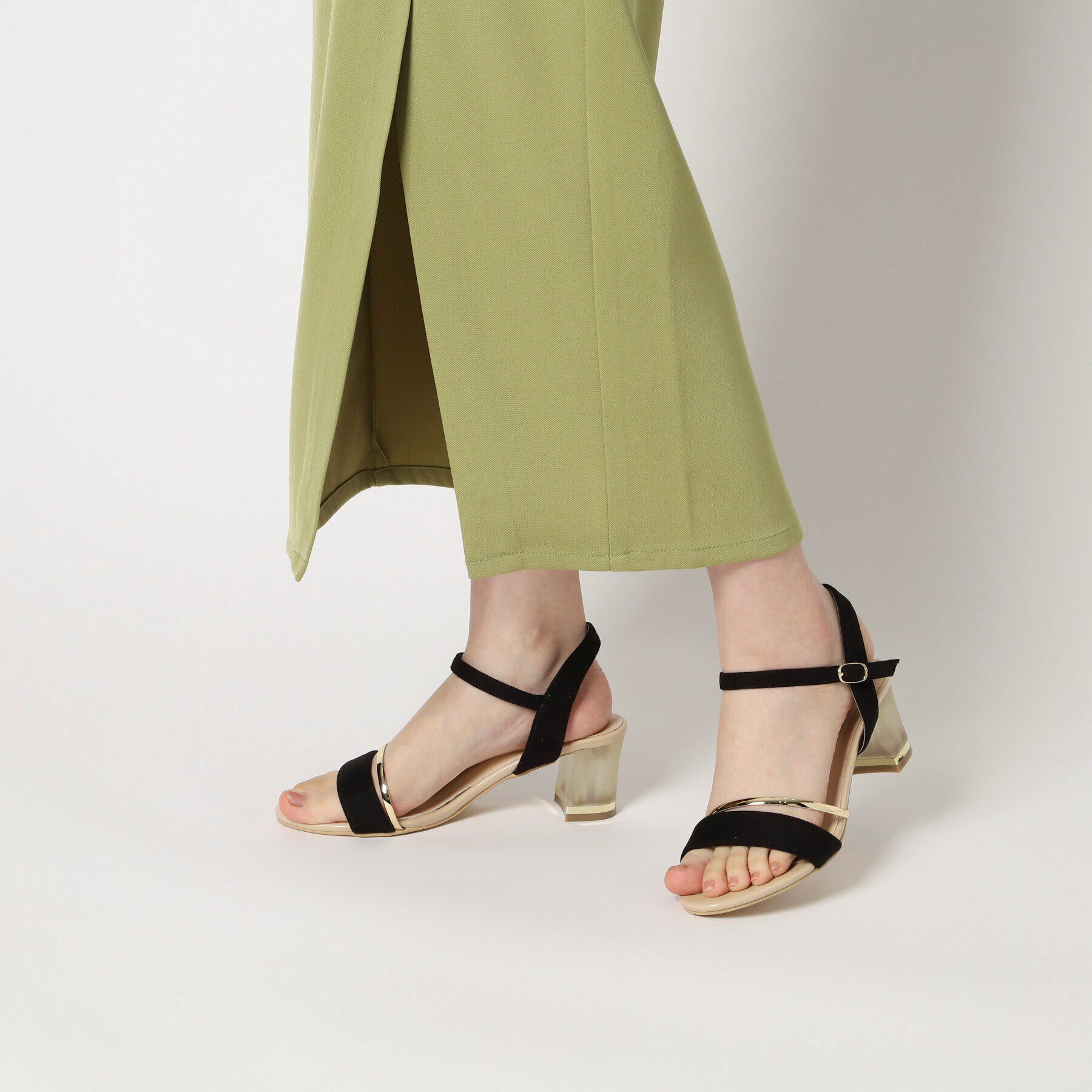 ESPERANZA「クリアヒールアンクルストラップ 24SS」|サンダル|