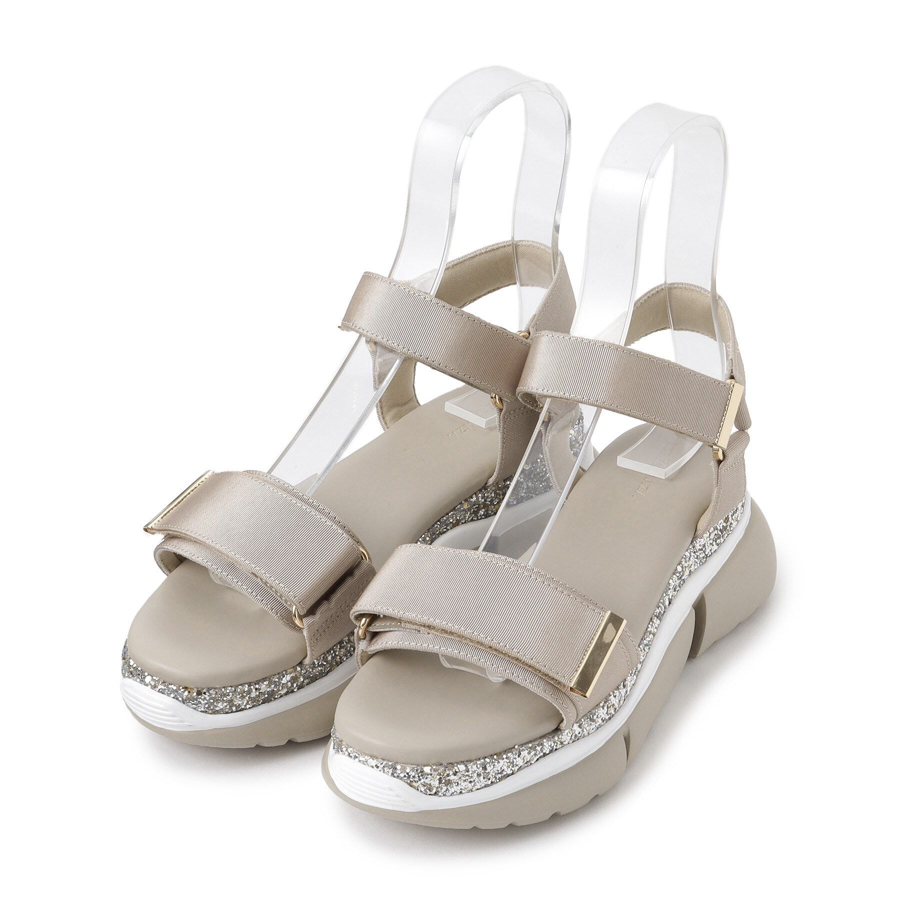 ESPERANZA「グリッター厚底スポサン 24SS」|サンダル|ｸﾞﾚｰｼﾞｭ(948)