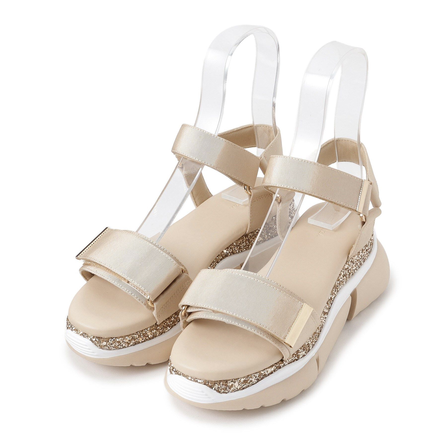 ESPERANZA「グリッター厚底スポサン 24SS」|サンダル|ﾍﾞｰｼﾞｭ(952)