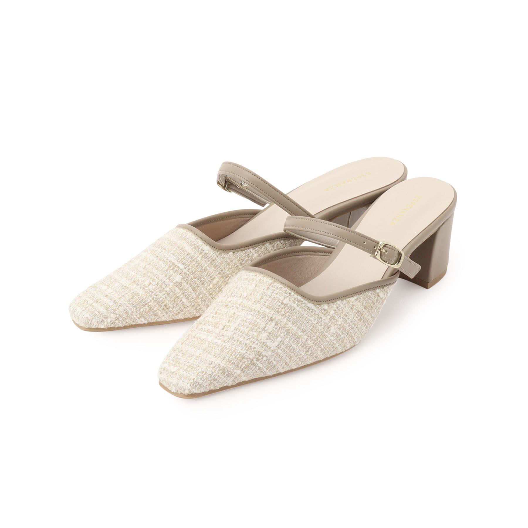 ESPERANZA「ストラップミュール」|サンダル|ﾂｲｰﾄﾞﾍﾞｰｼﾞｭ(352)