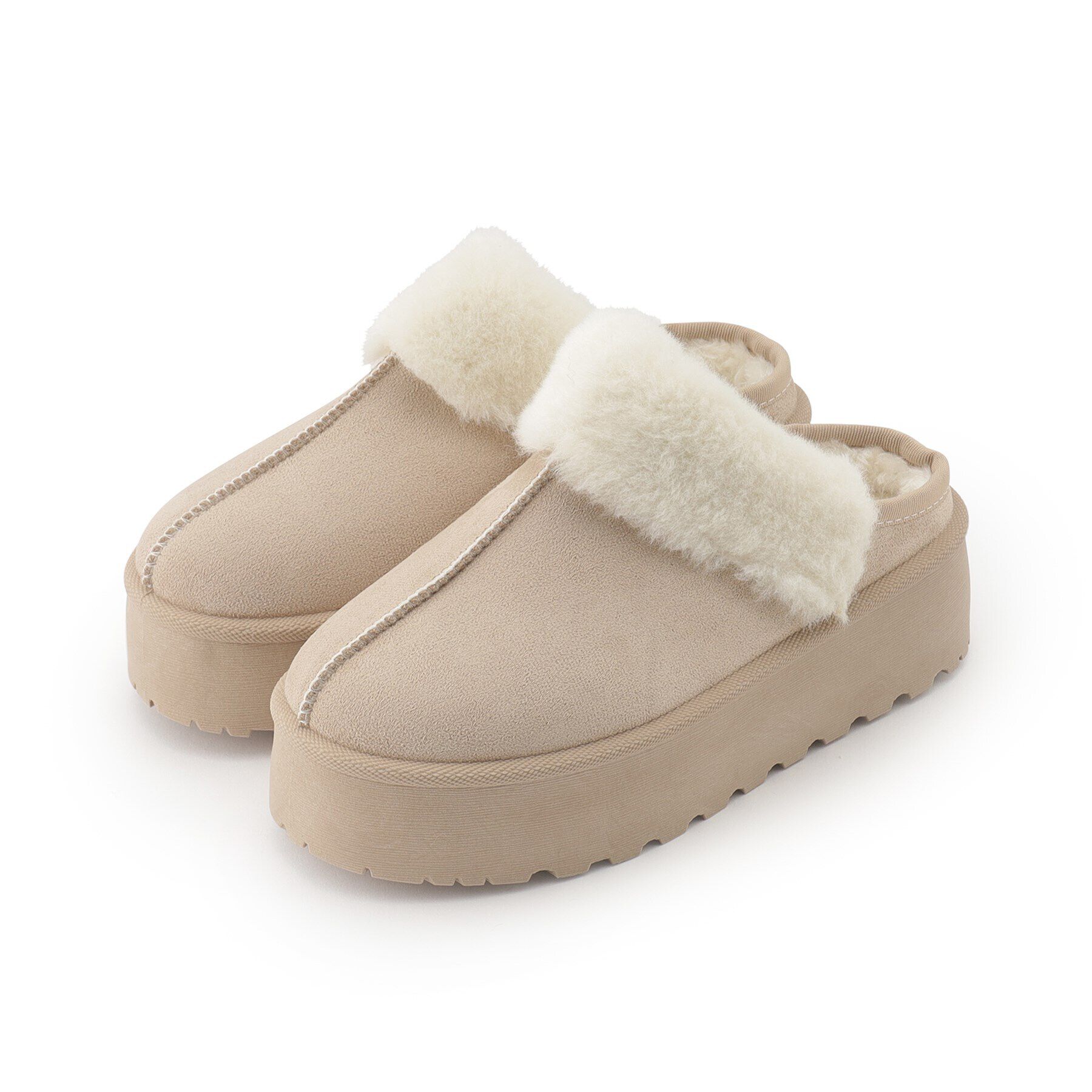 csT&P「厚底ムートンサンダル」|サンダル|ﾍﾞｰｼﾞｭ(152)