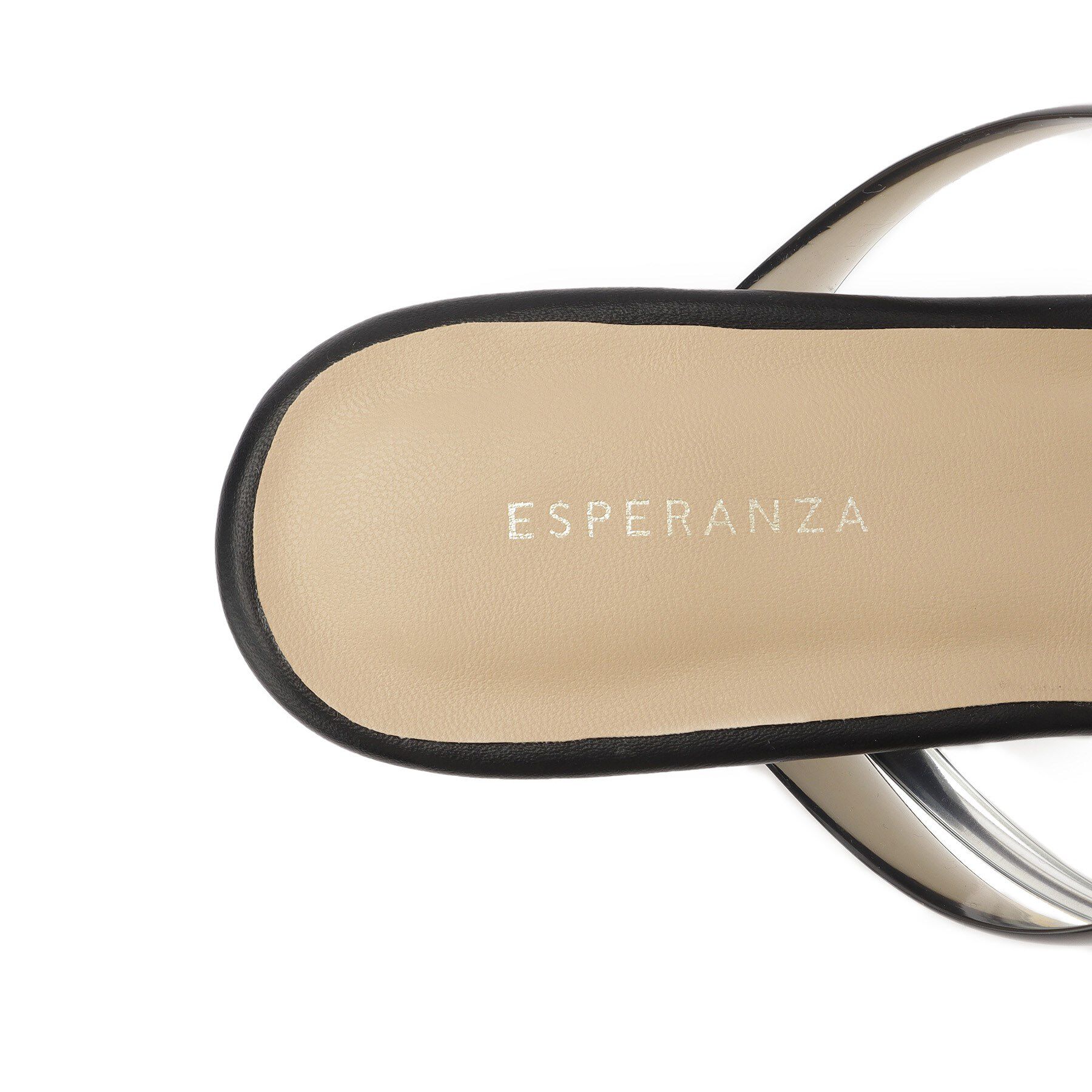 ESPERANZA「クリア&times;メタリックラインコンビヒールサンダル」|サンダル|