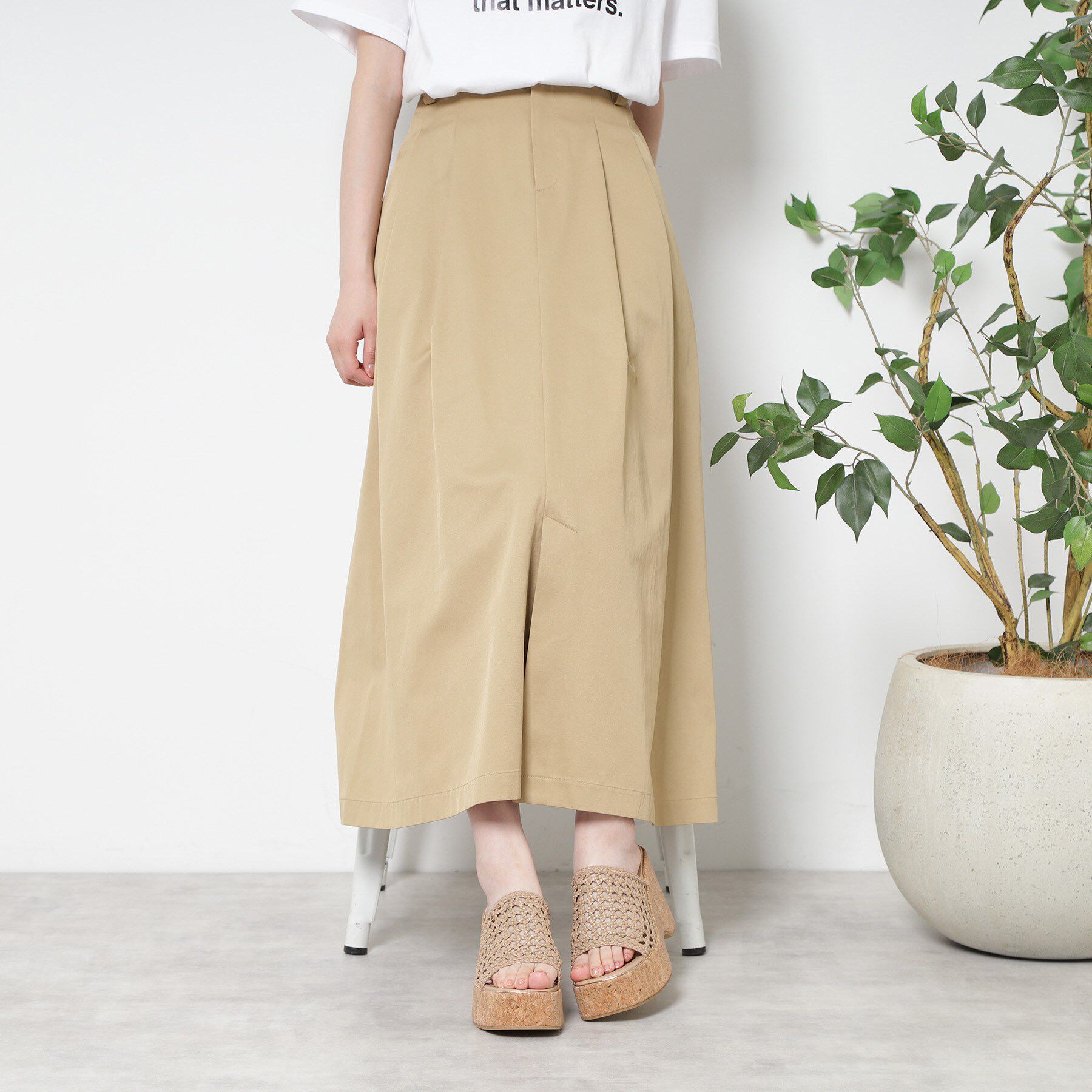 ESPERANZA「マクラメ編みウェッジミュール」|サンダル|