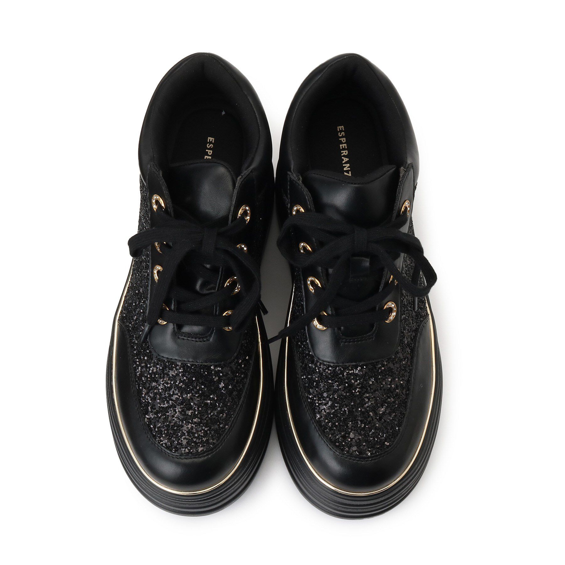 ESPERANZA「ゴールドライン厚底フラットスニーカー」|スニーカー|