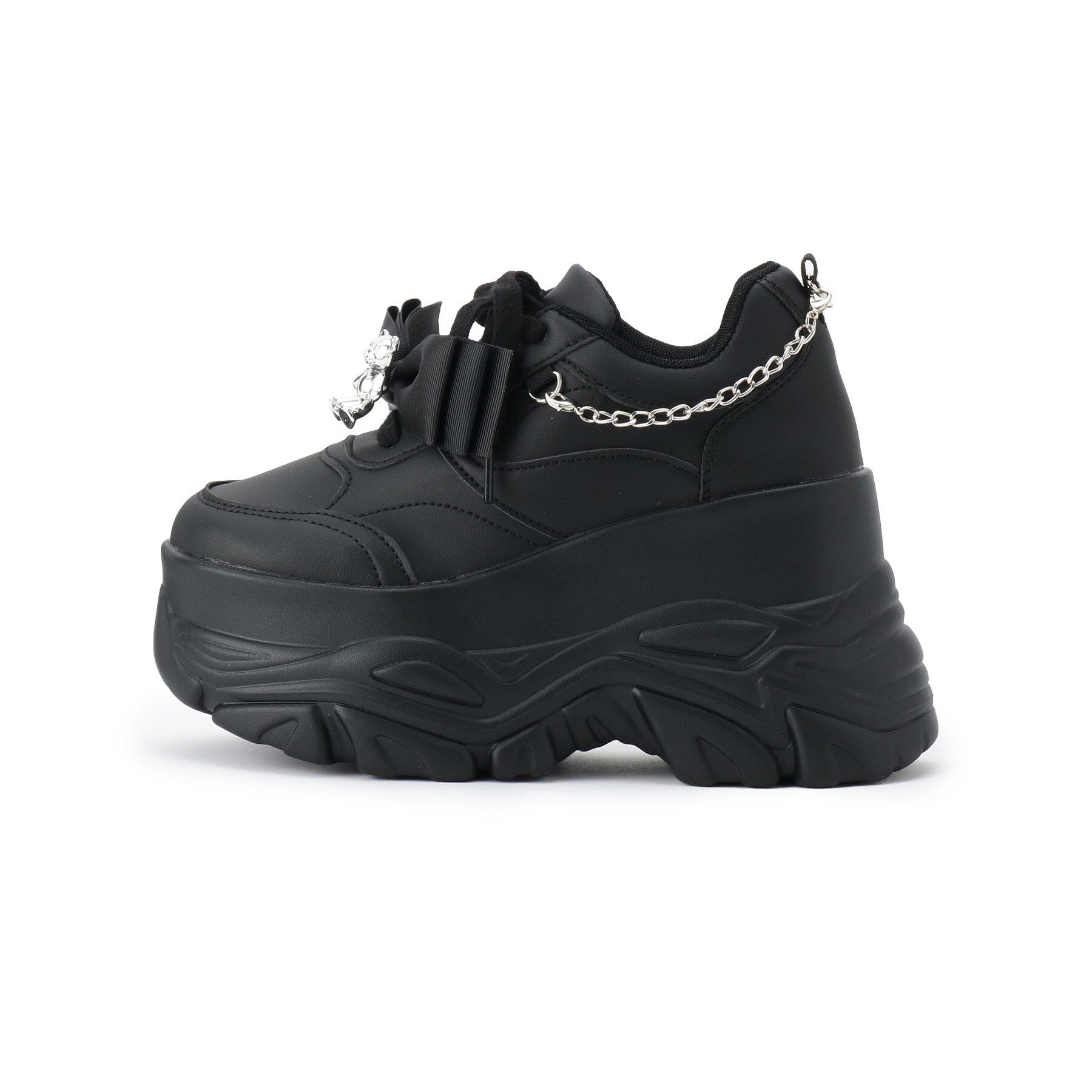 csT&P「クマ&times;チェ―ン付き厚底インヒールスニーカー」|スニーカー|