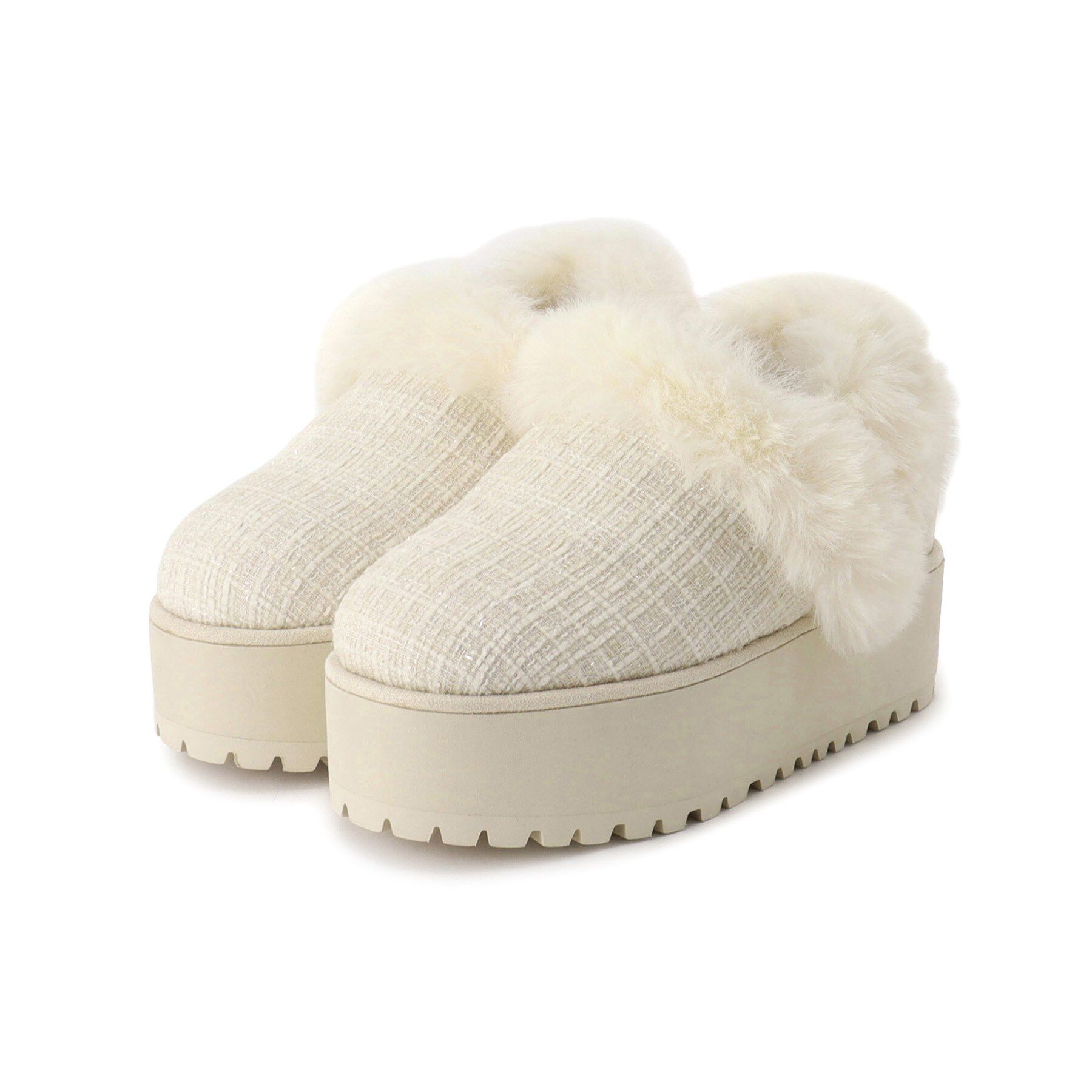 ESPERANZA「厚底2WAYフェイクムートンサボ」|ショートブーツ|