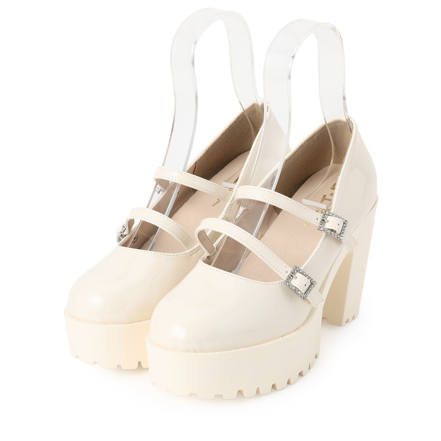 csT&P「厚底キラキラダブルストラップパンプス」|パンプス|