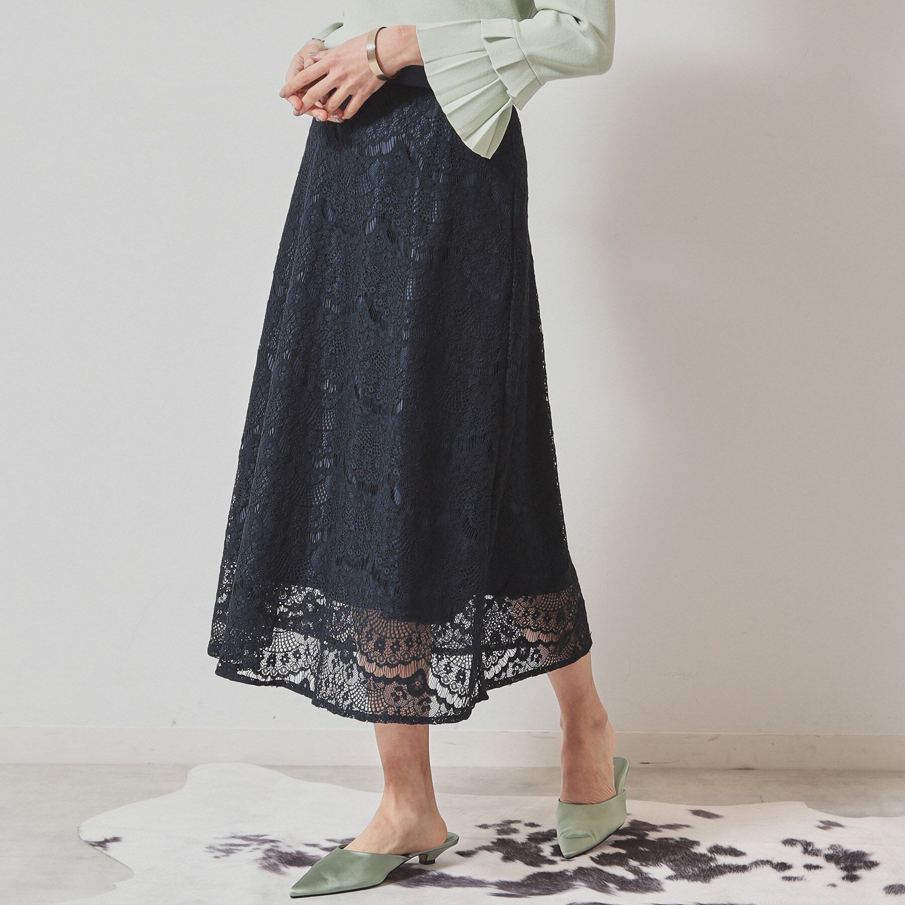 SunaUna「【セットアップ可／S～L】ふんわりフレアスカート」|スカート|