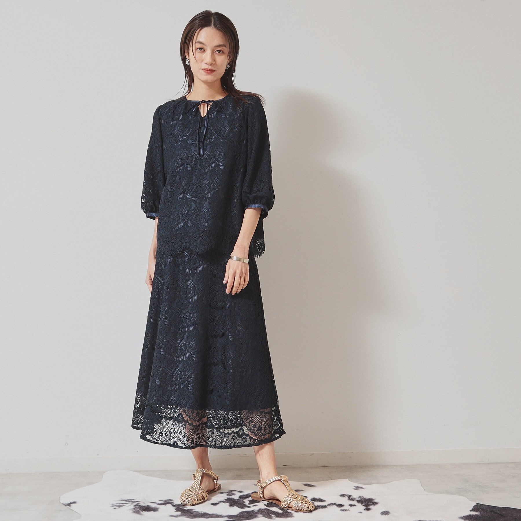 SunaUna「【セットアップ可／S～L】ふんわりフレアスカート」|スカート|