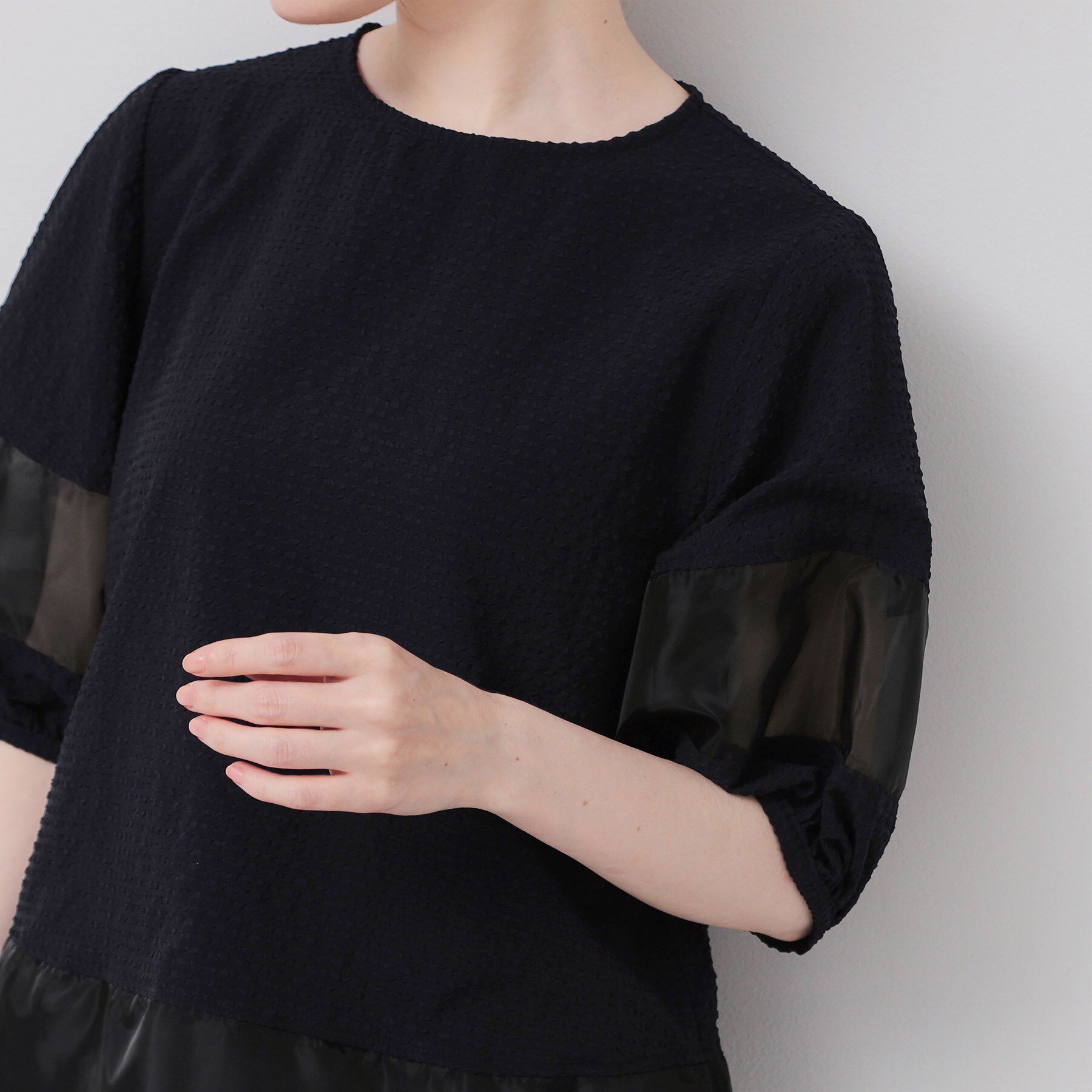 SunaUna「【7分袖／秋まで着られる】Tブラウス」|シャツ・ブラウス|