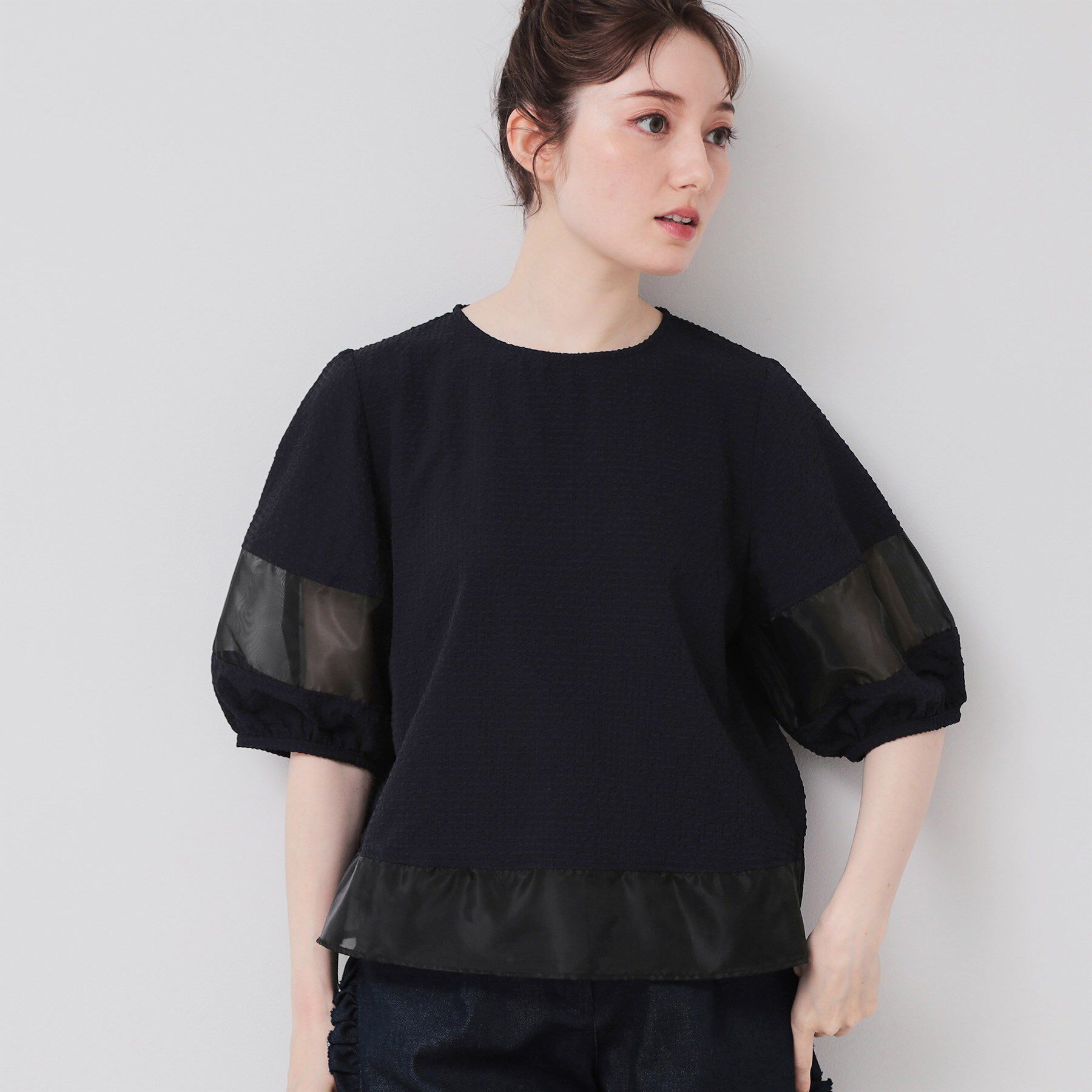 SunaUna「【7分袖／秋まで着られる】Tブラウス」|シャツ・ブラウス|