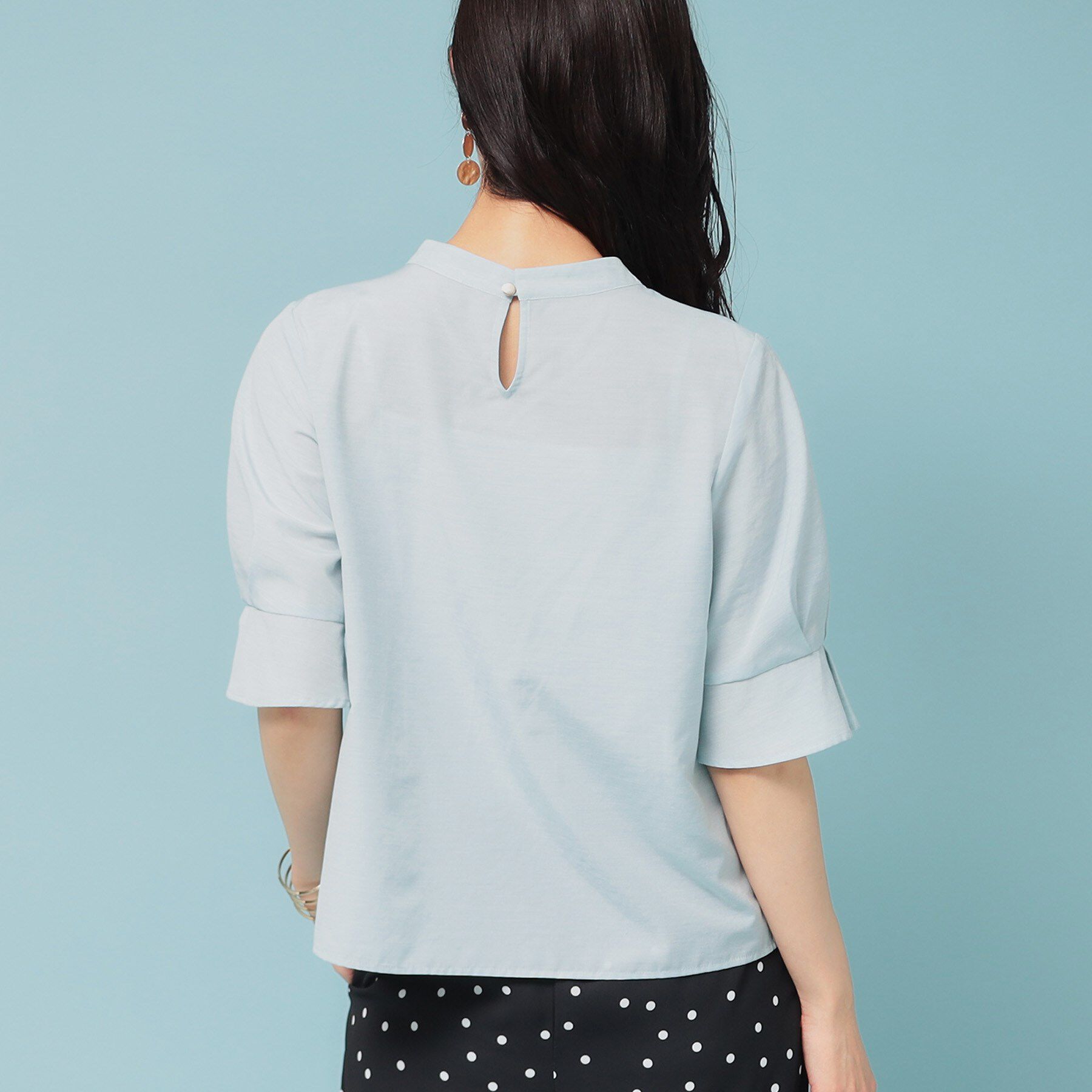 SunaUna「【きれいめ／定番シルエット】スタンドネックブラウス」|シャツ・ブラウス|