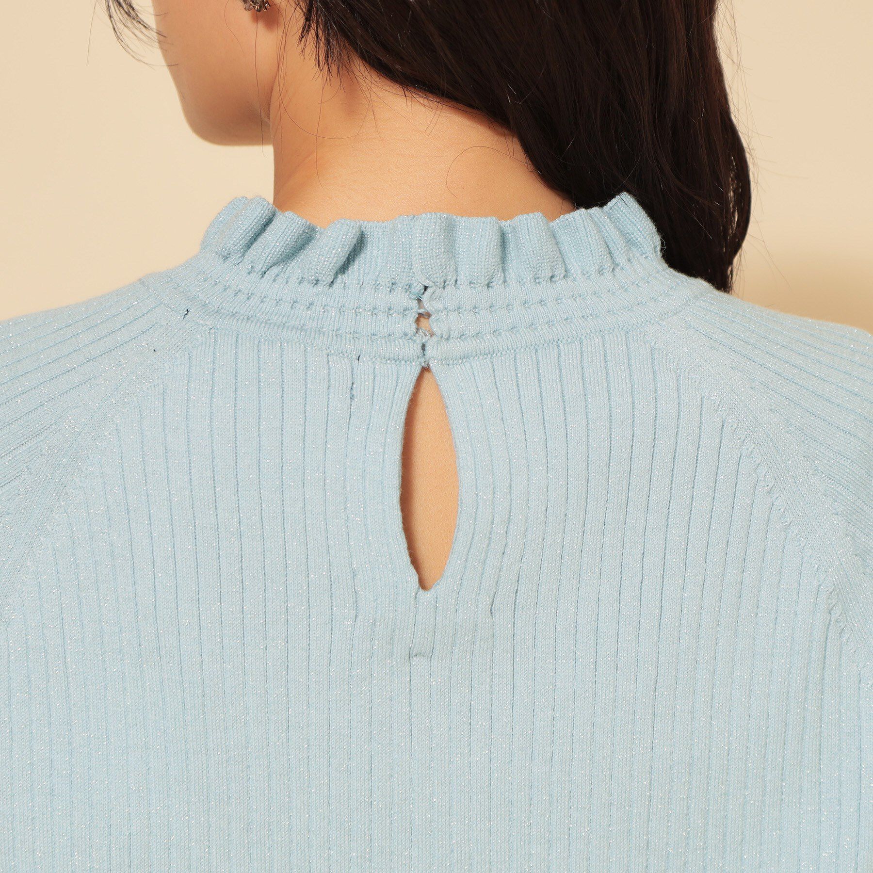 SunaUna「【COLLECTION LINE】フリルラメニット」|ニット・セーター|