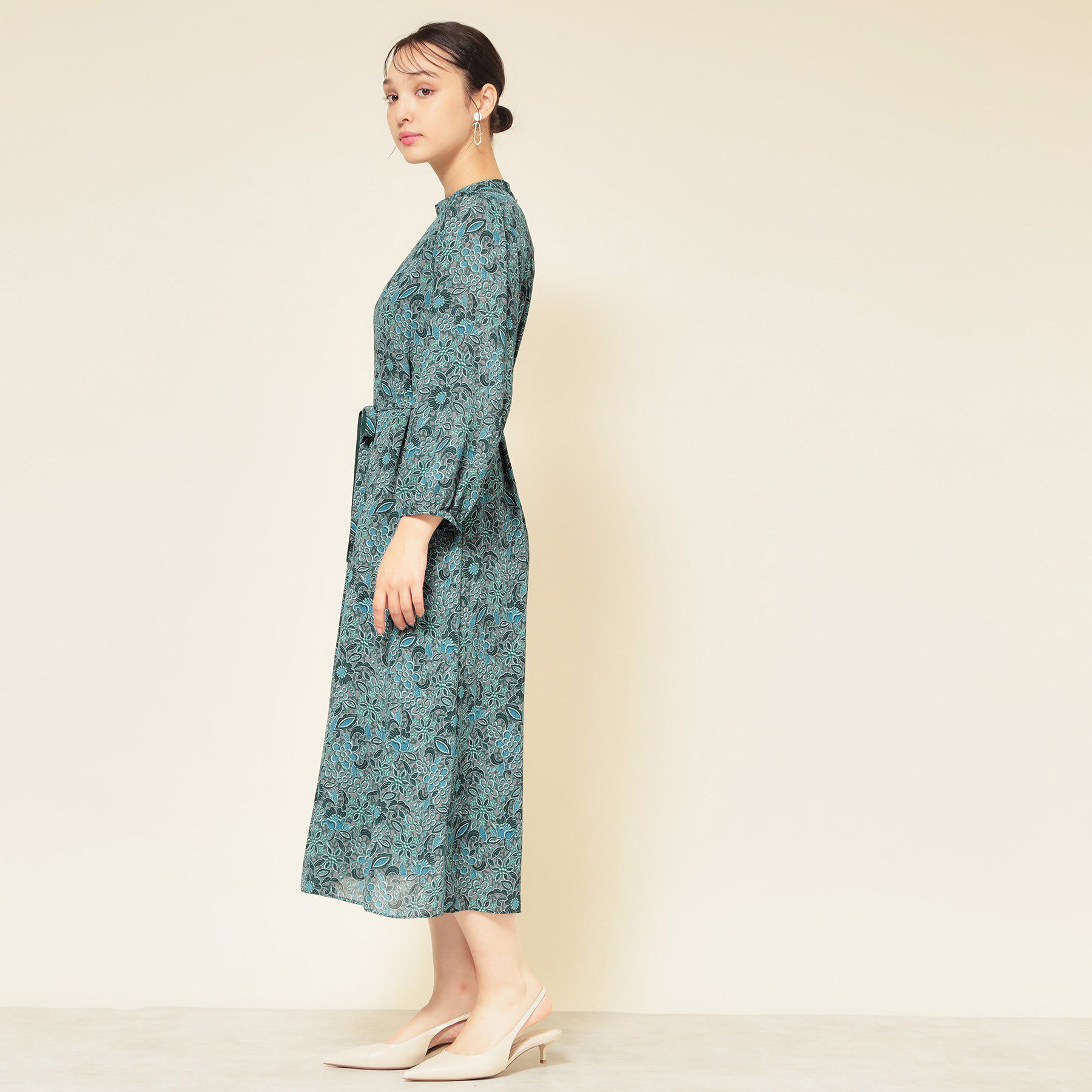 SunaUna「【co creation and yours／SS～L】レースプリーツワンピース」|ワンピース|