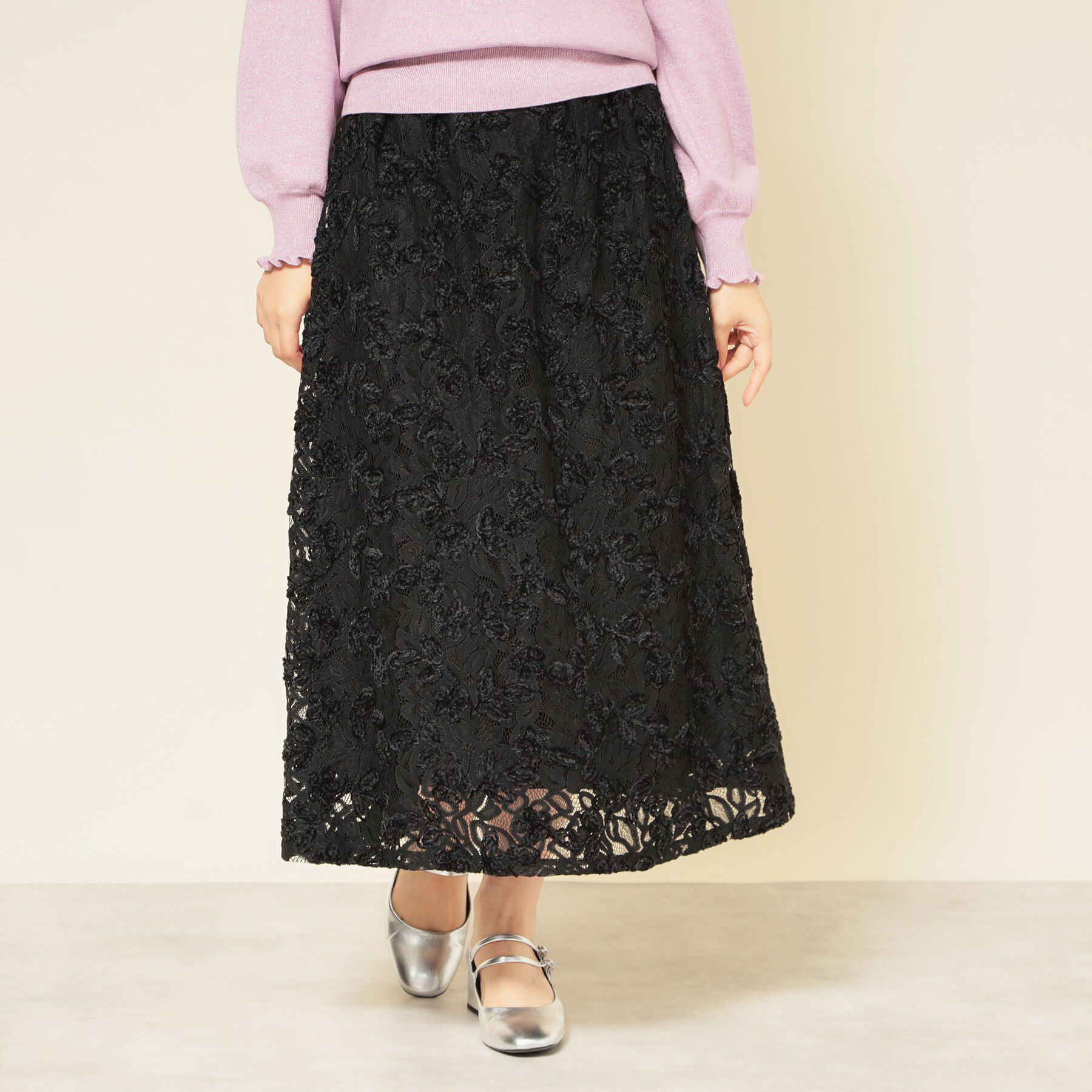 SunaUna「【モールレース／セットアップ可】ふんわりタックスカート」|スカート|