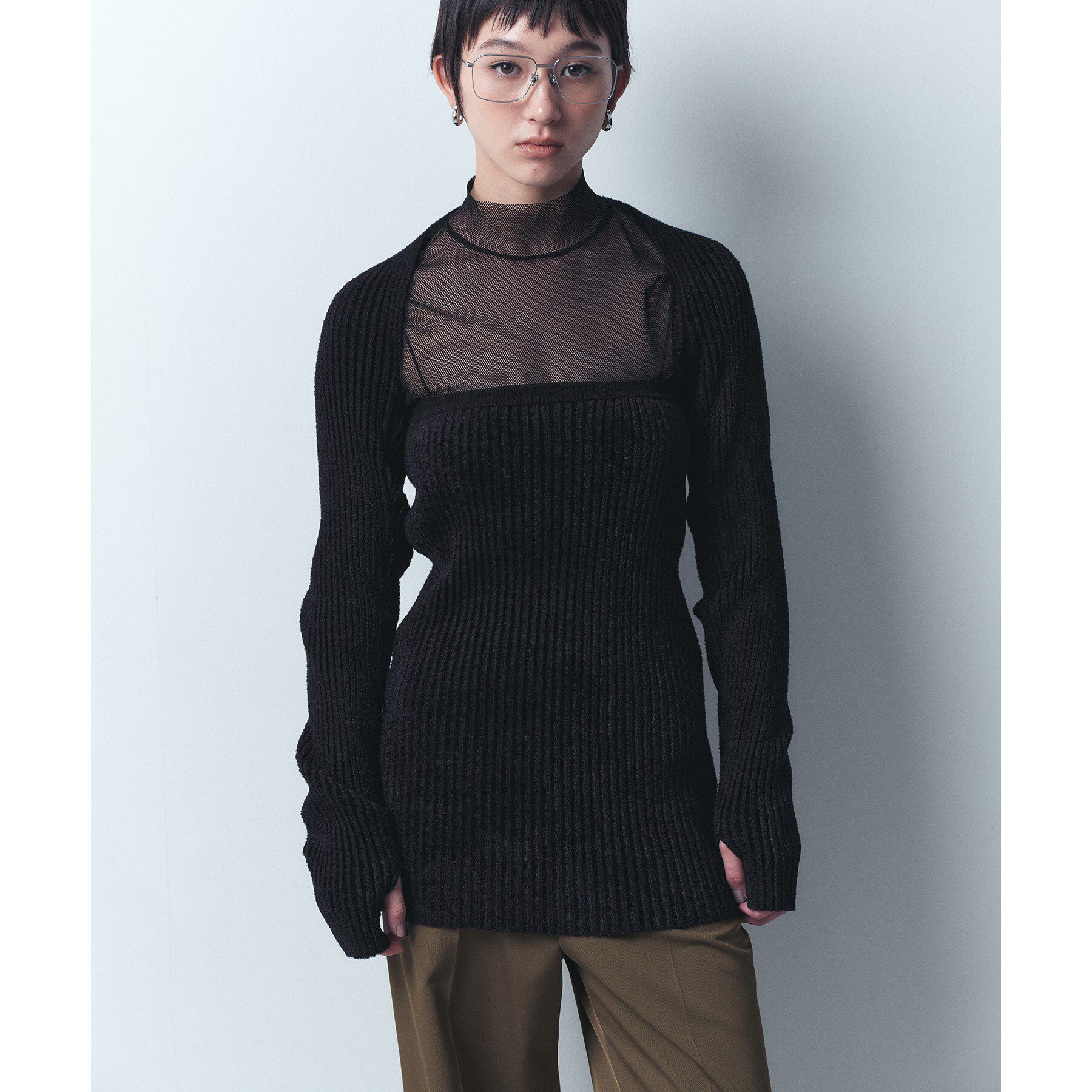 CODE A「rayon nylon knit bustier」|ニット・セーター|