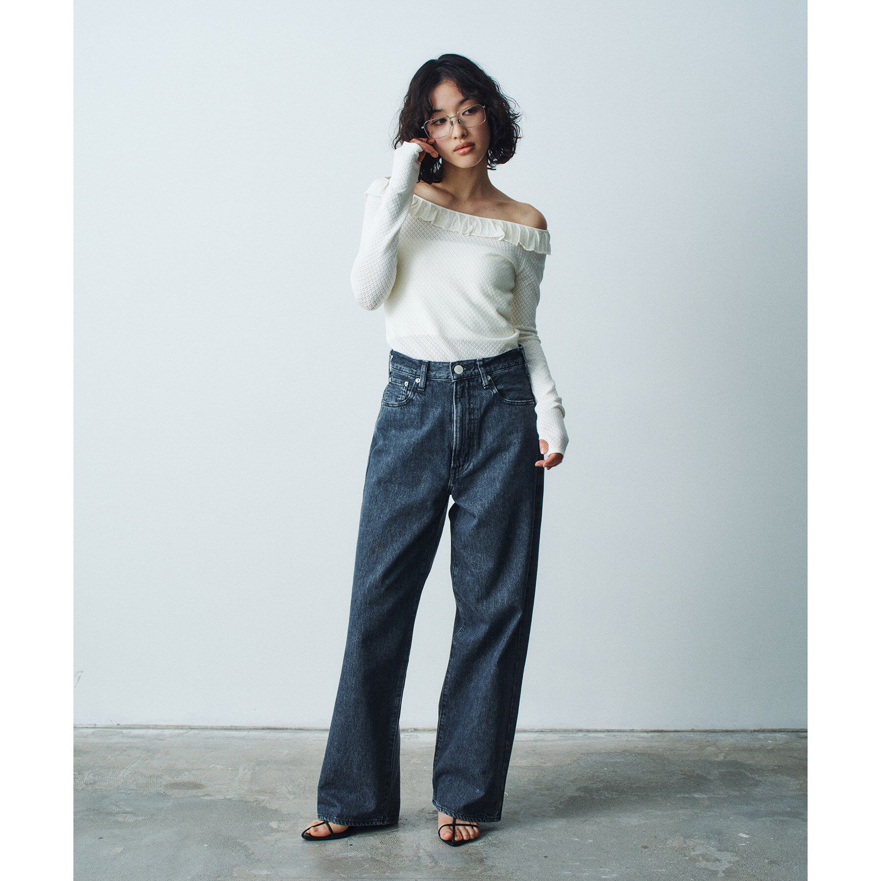 CODE A「frill lace knit pullover」|ニット・セーター|