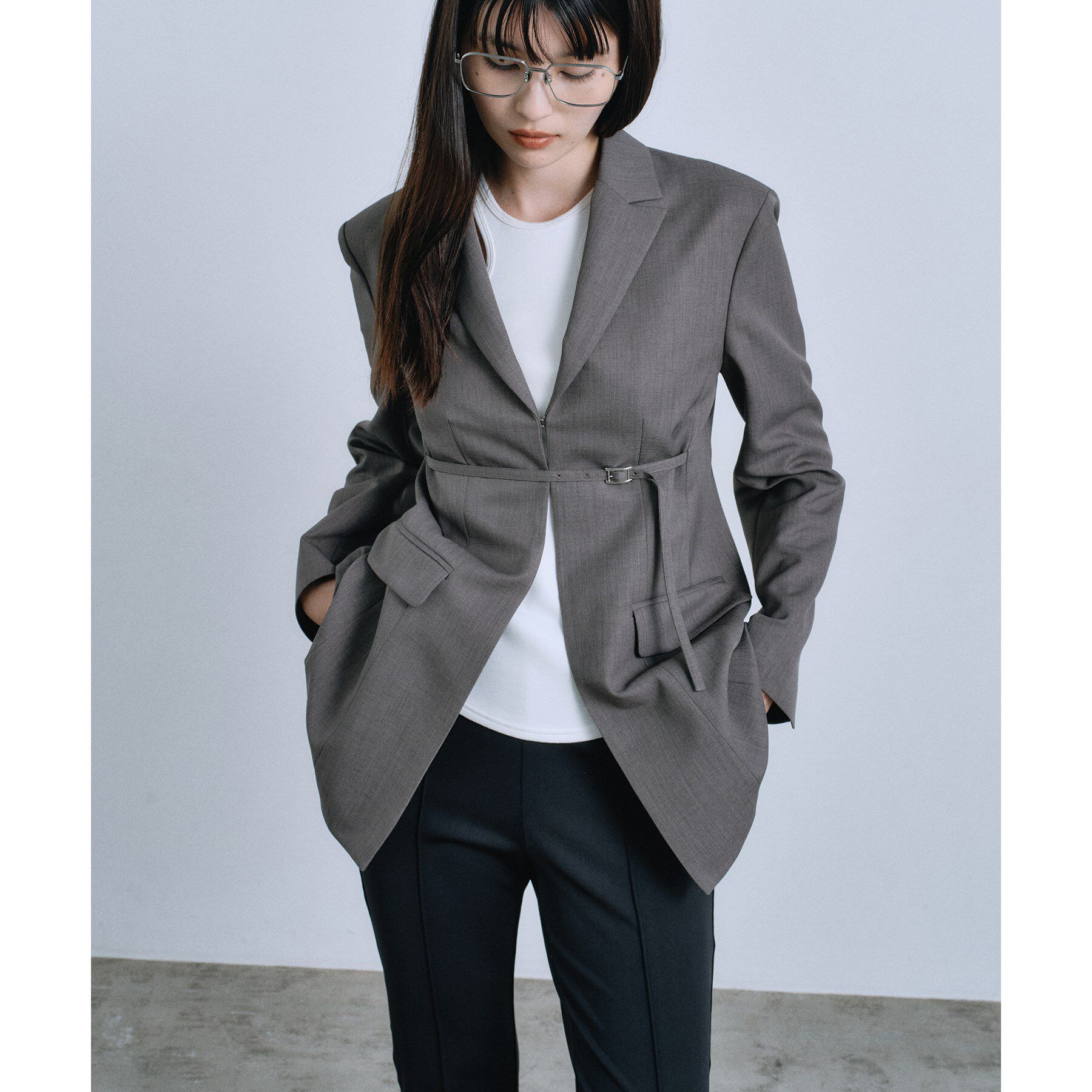 CODE A「belted chic jacket」|テーラードジャケット|