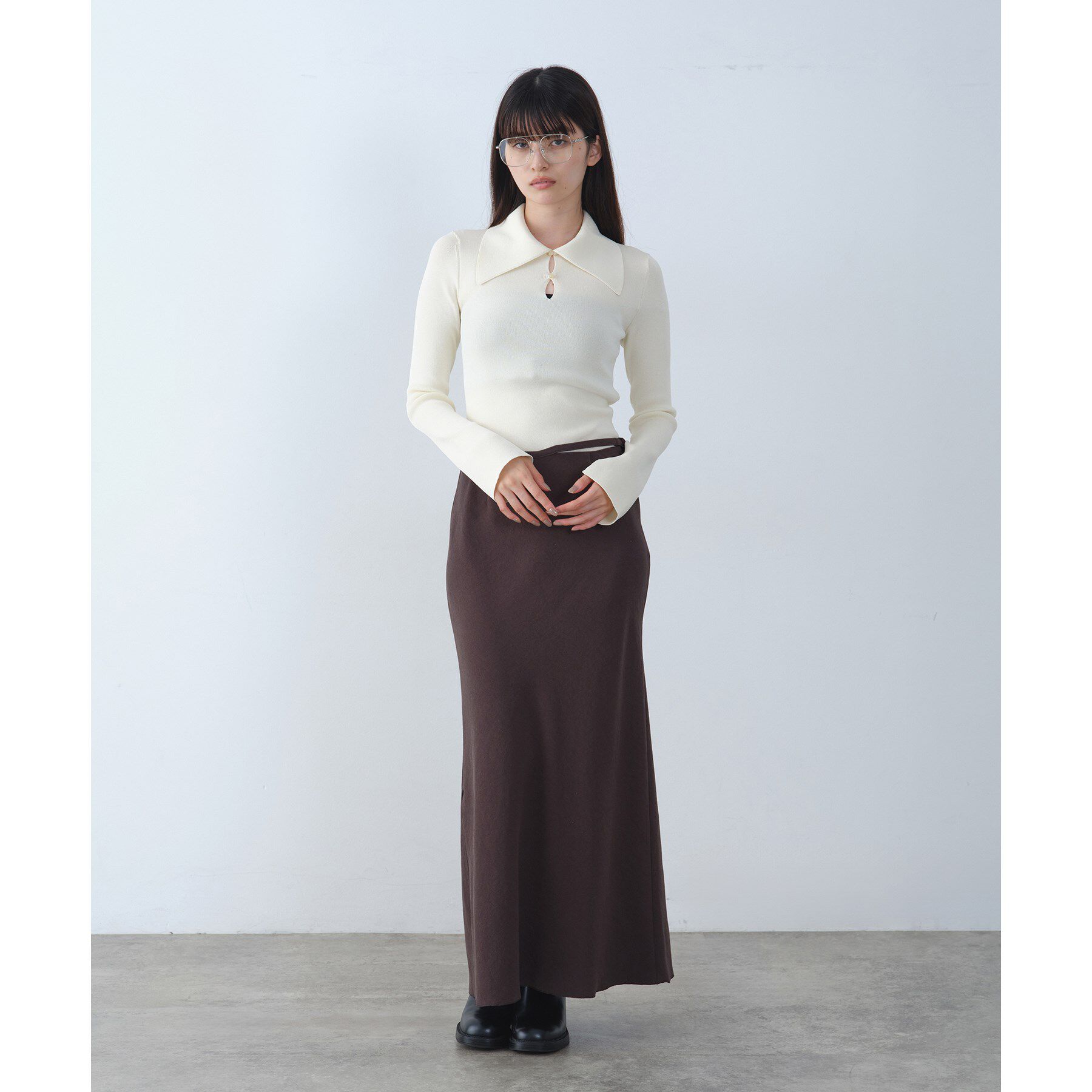 CODE A「design collar knit」|ニット・セーター|