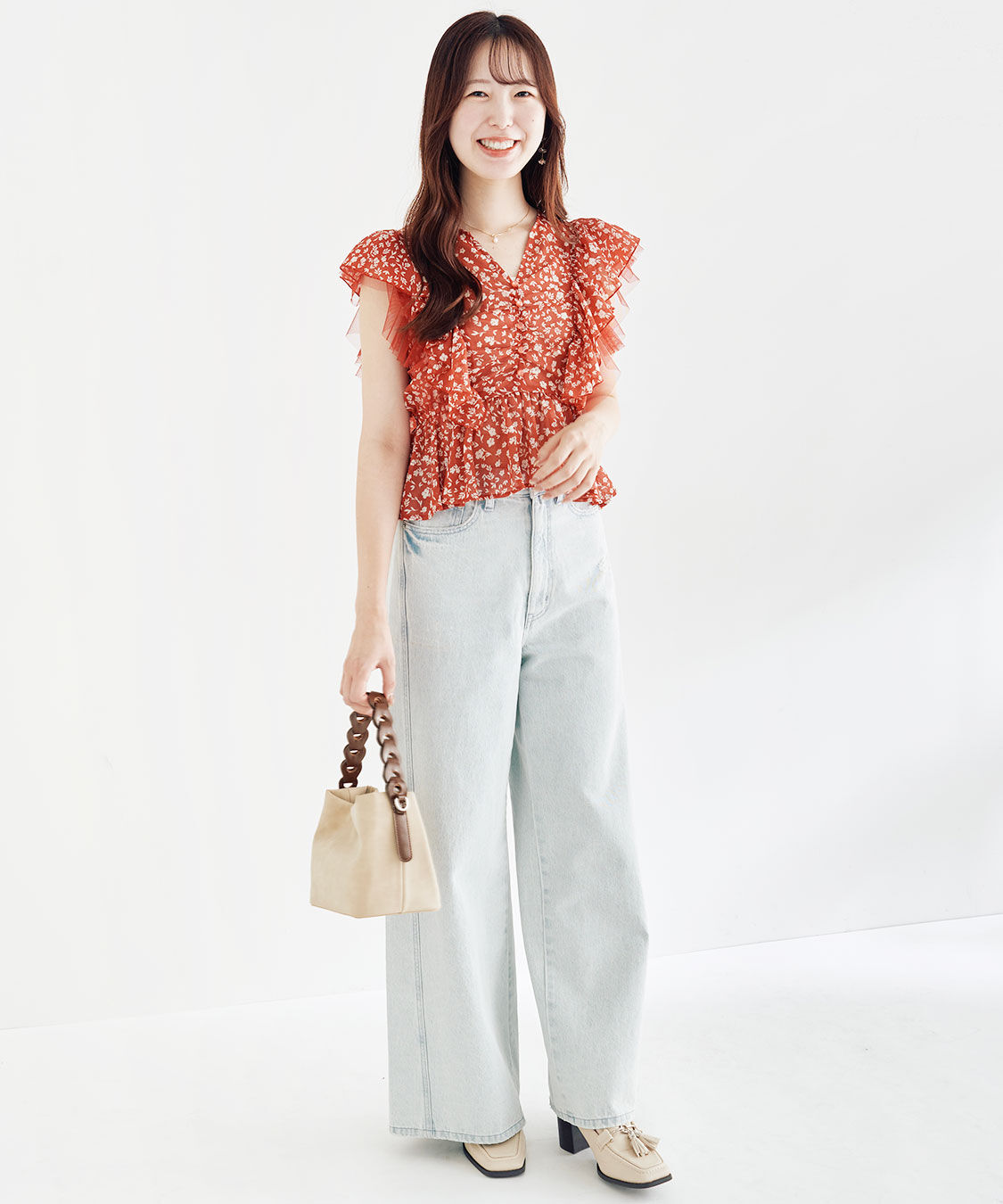 COCO DEAL「ツイストシームバギーデニムパンツ」|デニム|