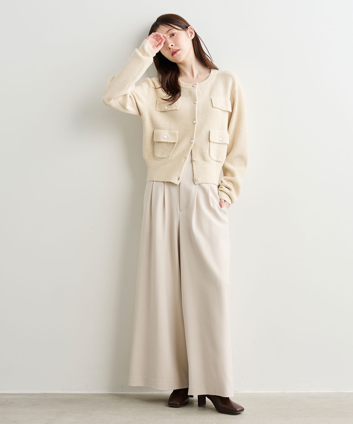 COCO DEAL「ブークレ―ポケットカーディガン」|カーディガン|