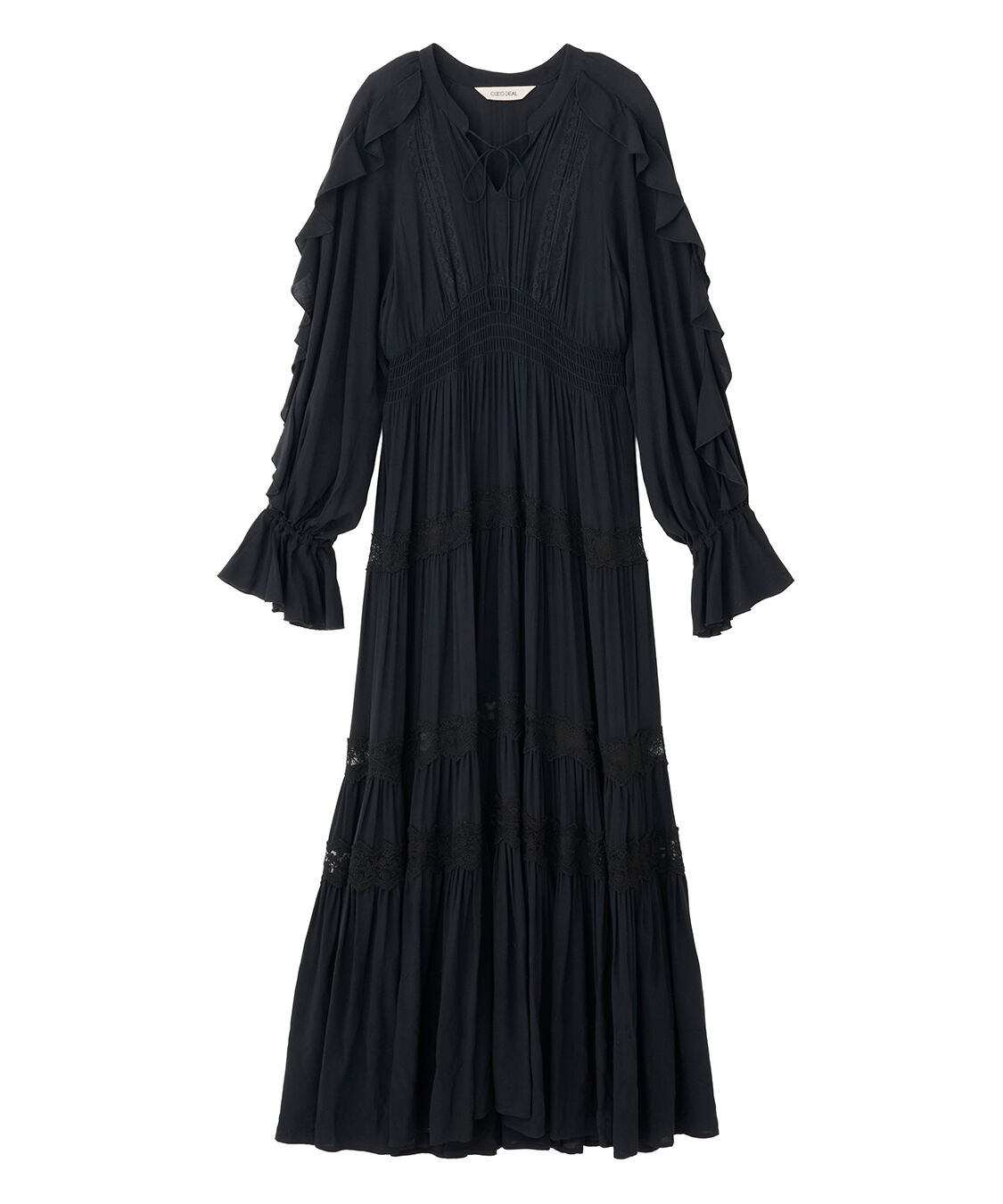 COCO DEAL「ラッフルレーストリムワンピース」|ワンピース|